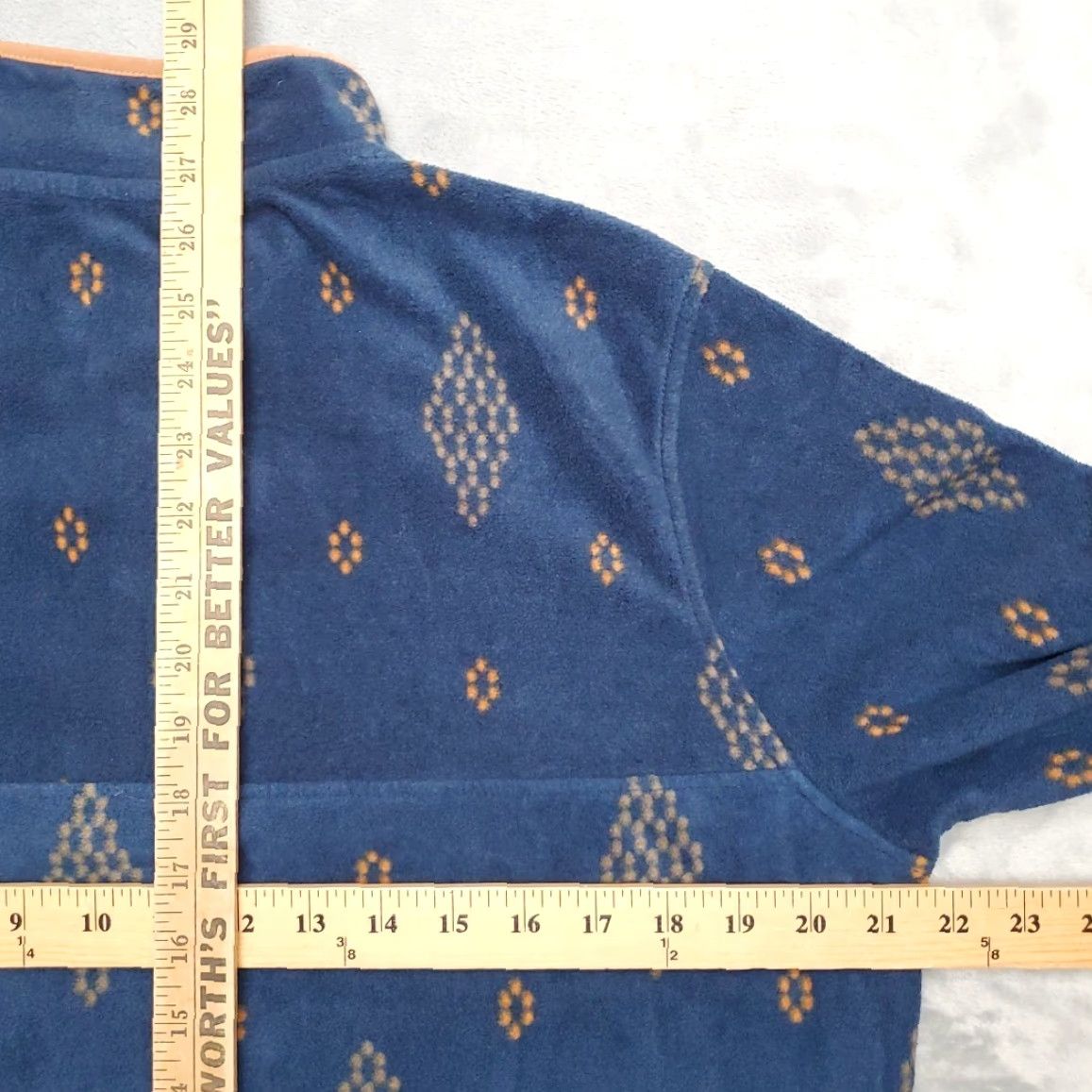 LIV Outdoor LIV Outdoor Sweater Mens M Blue Diamond Geometric 1/4 Snap-T Fleece Gorp Size US M / EU 48-50 / 2 - 8 Thumbnail