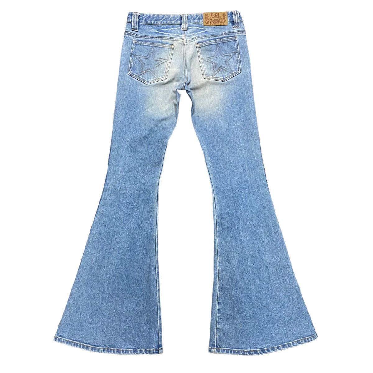 If Six Was Nine LOVE GIRL MARKET Hippie Denim Super Flare Jeans Size 27" / US 4 / IT 40 - 2 Thumbnail