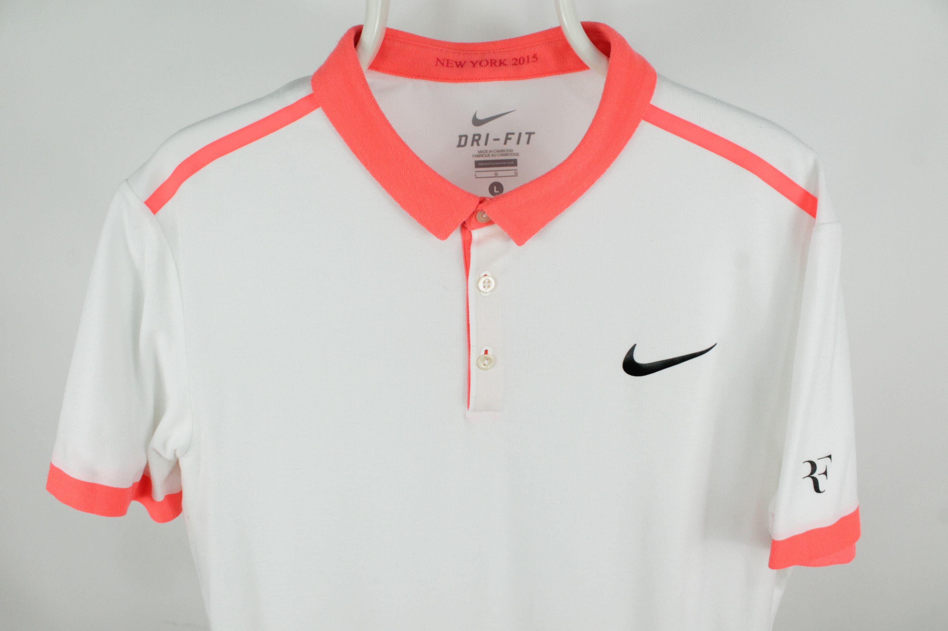 Nike Roger Federer Nike RF Tennis Polo Shirt 2015 US Open Size US L / EU 52-54 / 3 - 4 Thumbnail