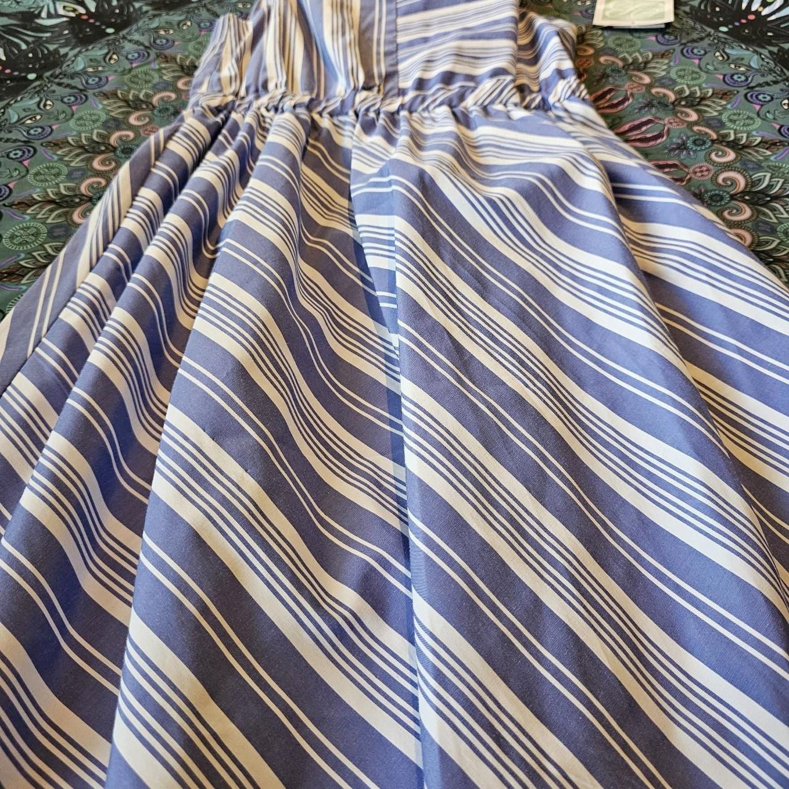 Designer Bonnie Jean Kid's White and Blue Dress NWT Size ONE SIZE - 2 Thumbnail