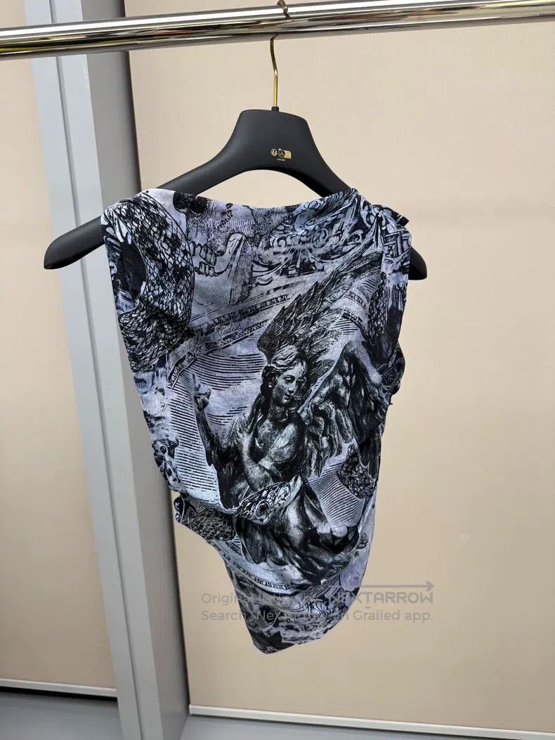 Acne Studios Acne Studios Spring/Summer 25 Sleeveless Printed T-Shirt Size 4XL / US 24-26 - 2 Thumbnail