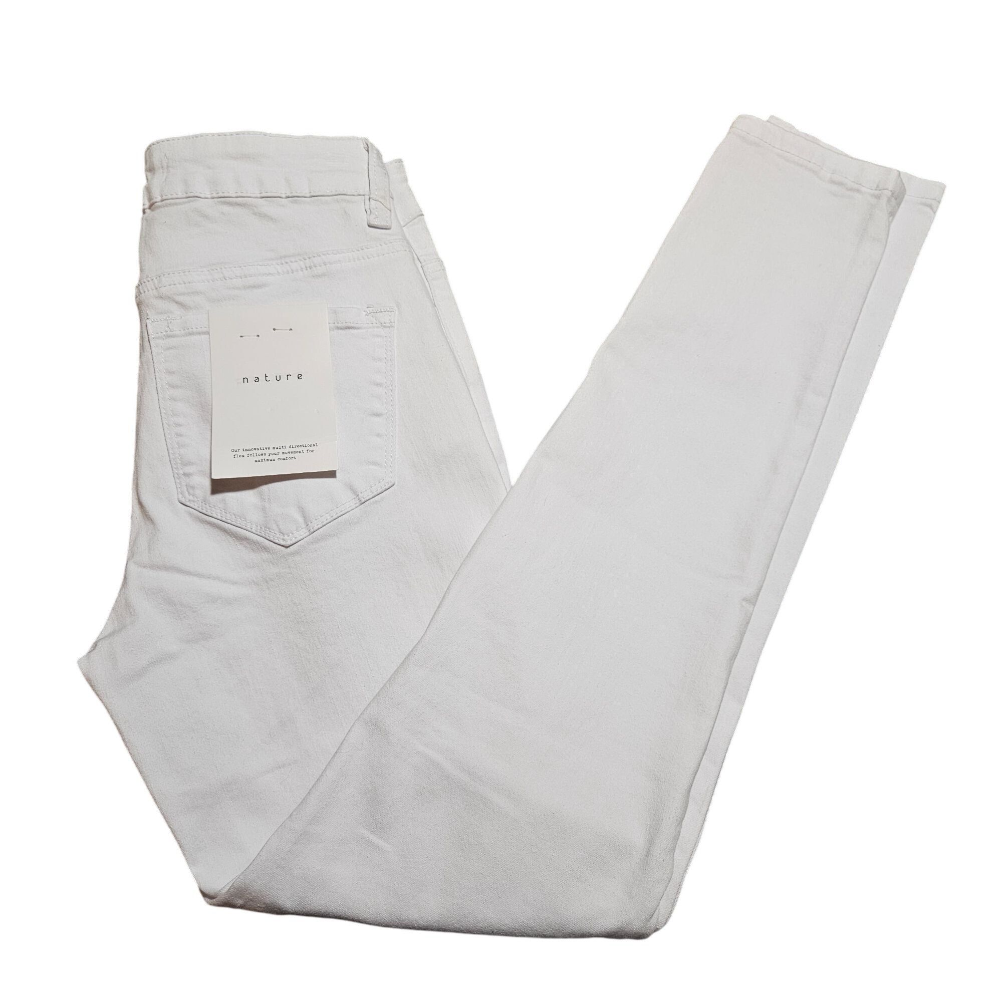 Other Nature Women White Jeans Skinny Highrise 25 Clean Girl Quiet Size 25" / US 0 / IT 36 - 5 Thumbnail