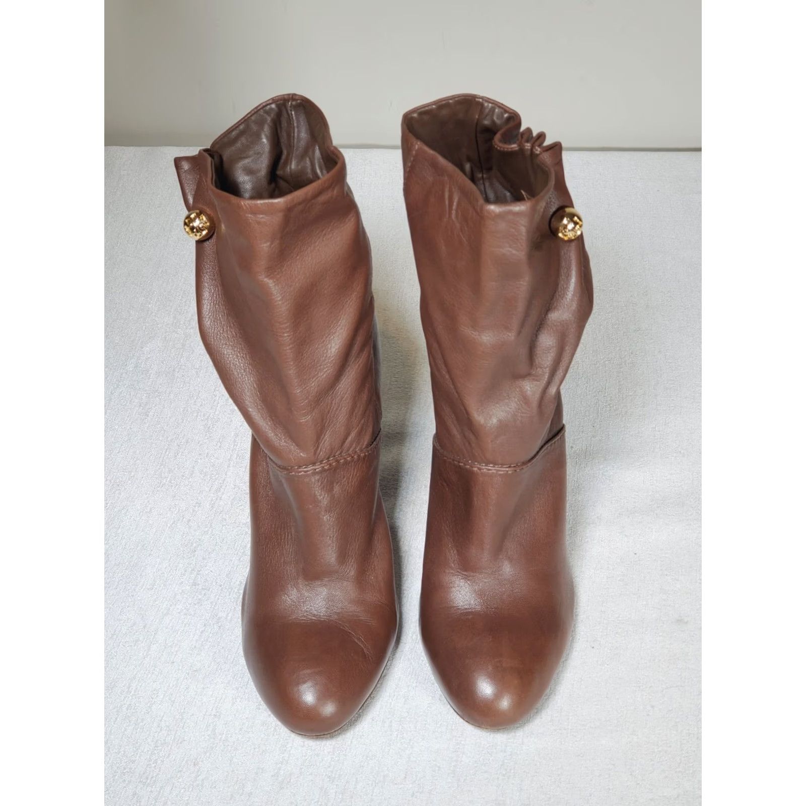 Tory Burch Tory Burch Sable Nappa Fly Ankle Boots Fig Brown High Heel Brazil Women's US 10 Boot Menus? Size US 10 / IT 40 - 7 Thumbnail