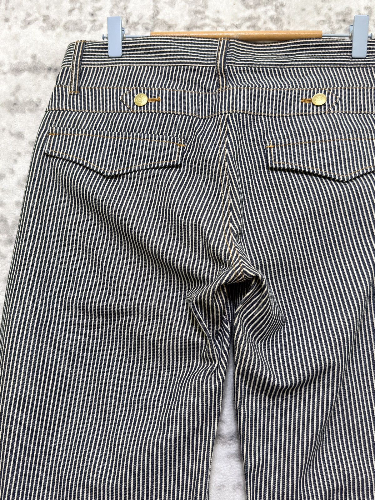 Morgan Homme Vintage Morgan Homme Hickory Railroad Stripe Wide Leg Pants Size US 32 / EU 48 - 11 Thumbnail