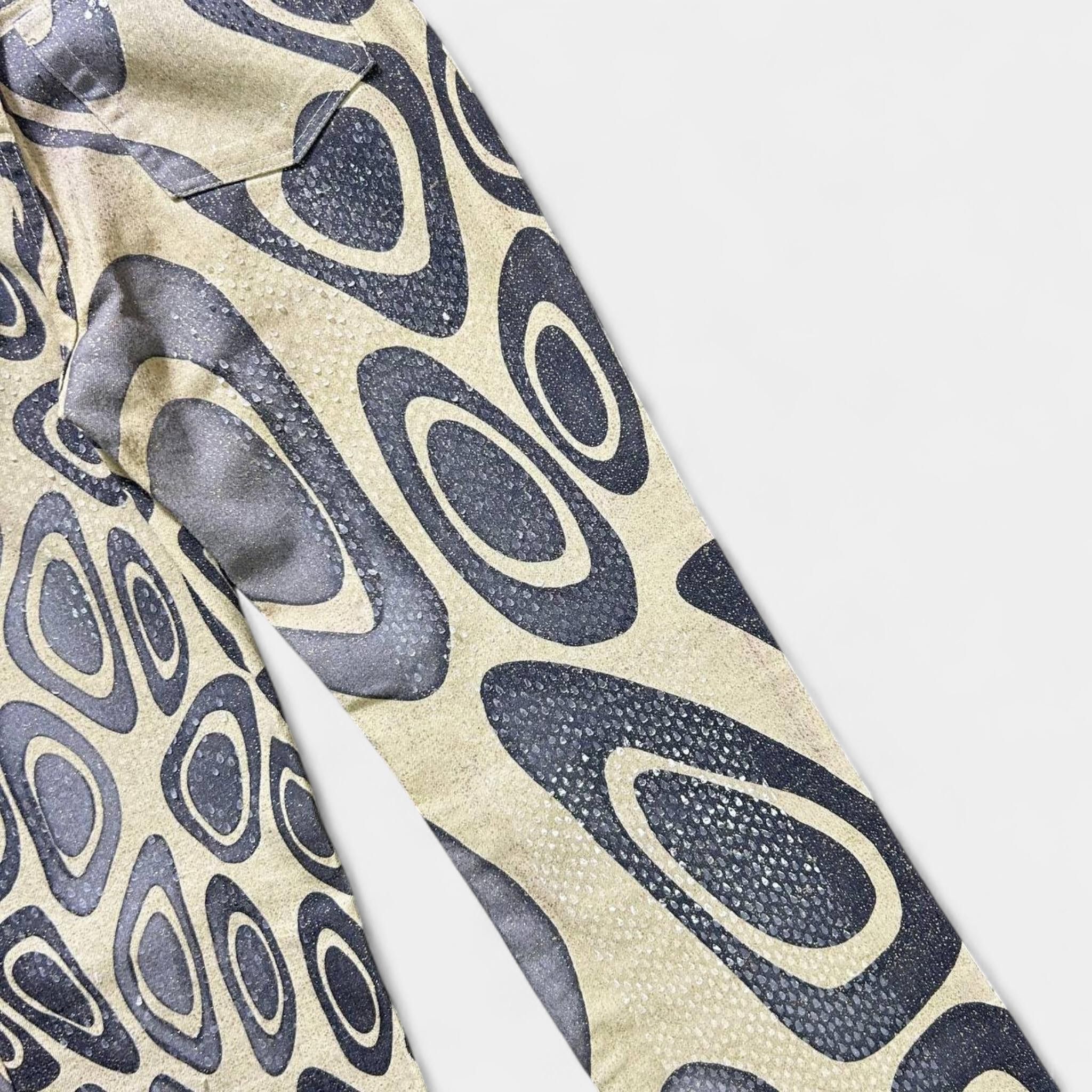 Roberto Cavalli Roberto Cavalli Shiny Graphic Pants Size 42" / US 20 - 5 Thumbnail