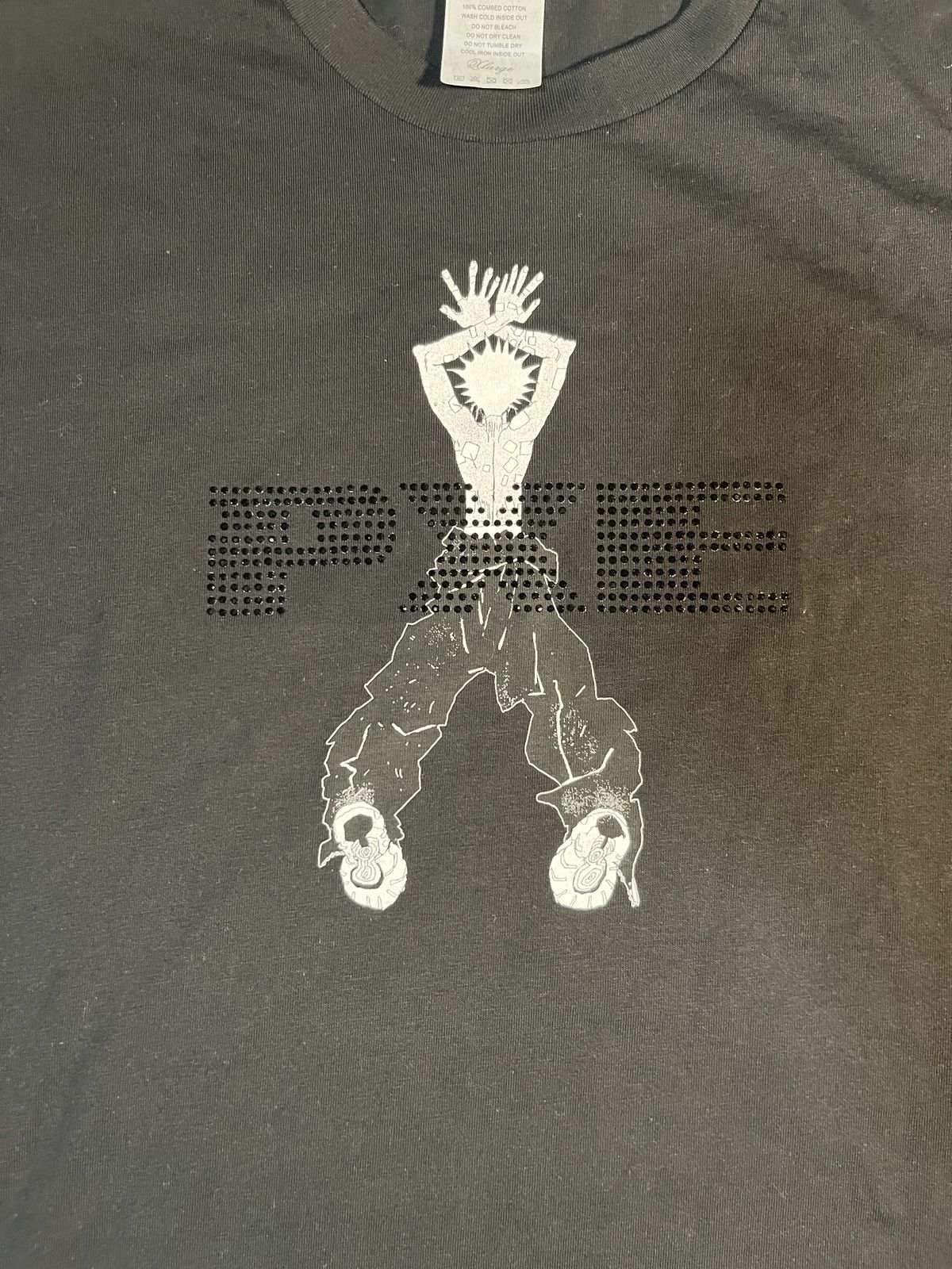 Drain Gang Ecco2k PXE Black Rhinestone Tee Size US XL / EU 56 / 4 - 2 Thumbnail