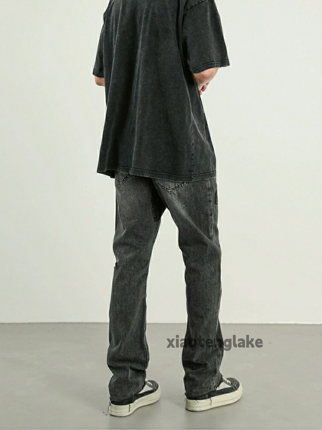 Jean × Vintage washed faded punk yuppie damaged ripped jeans Size US 34 / EU 50 - 4 Thumbnail