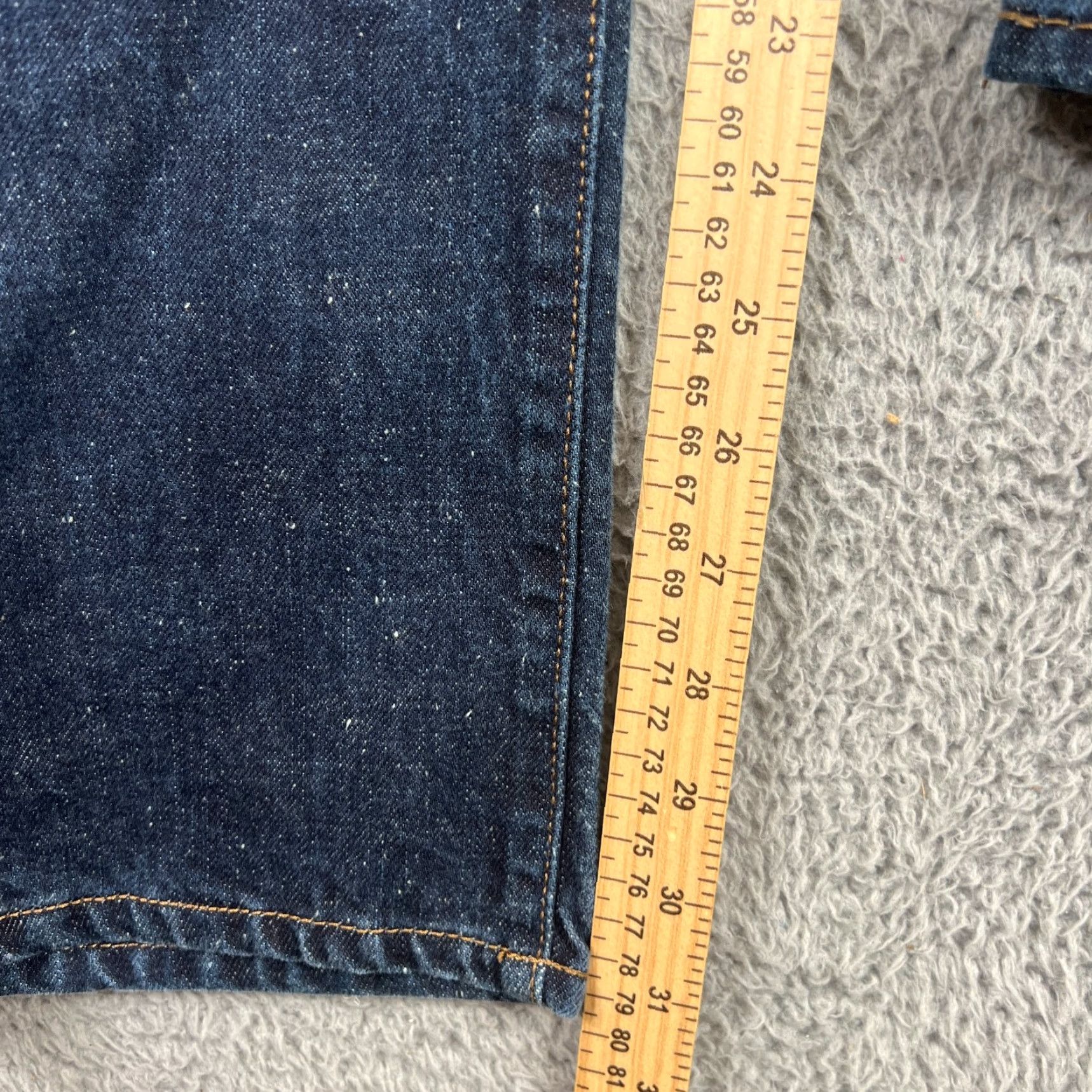 Denime William Rast Jeans Men 36x32 Blue Tapered Button Fly Selvedge Raw Denim Casual Size US 36 / EU 52 - 3 Thumbnail