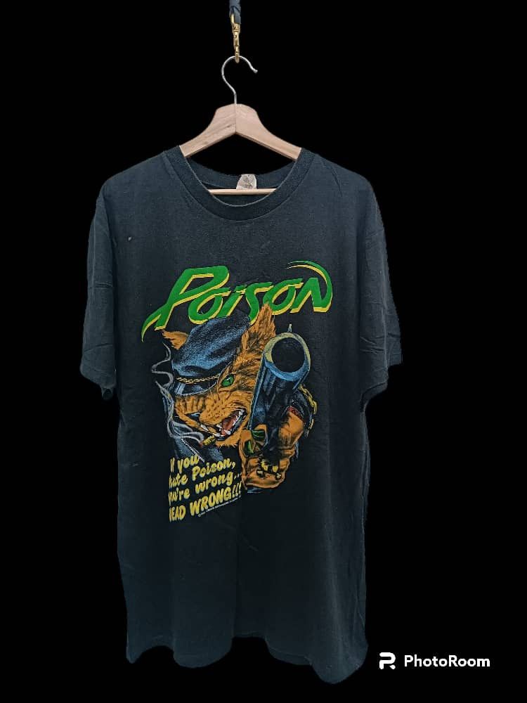 Band Tees × Vintage RARE VTG POISON BAND TSHIRT Size US XL / EU 56 / 4 - 1 Thumbnail