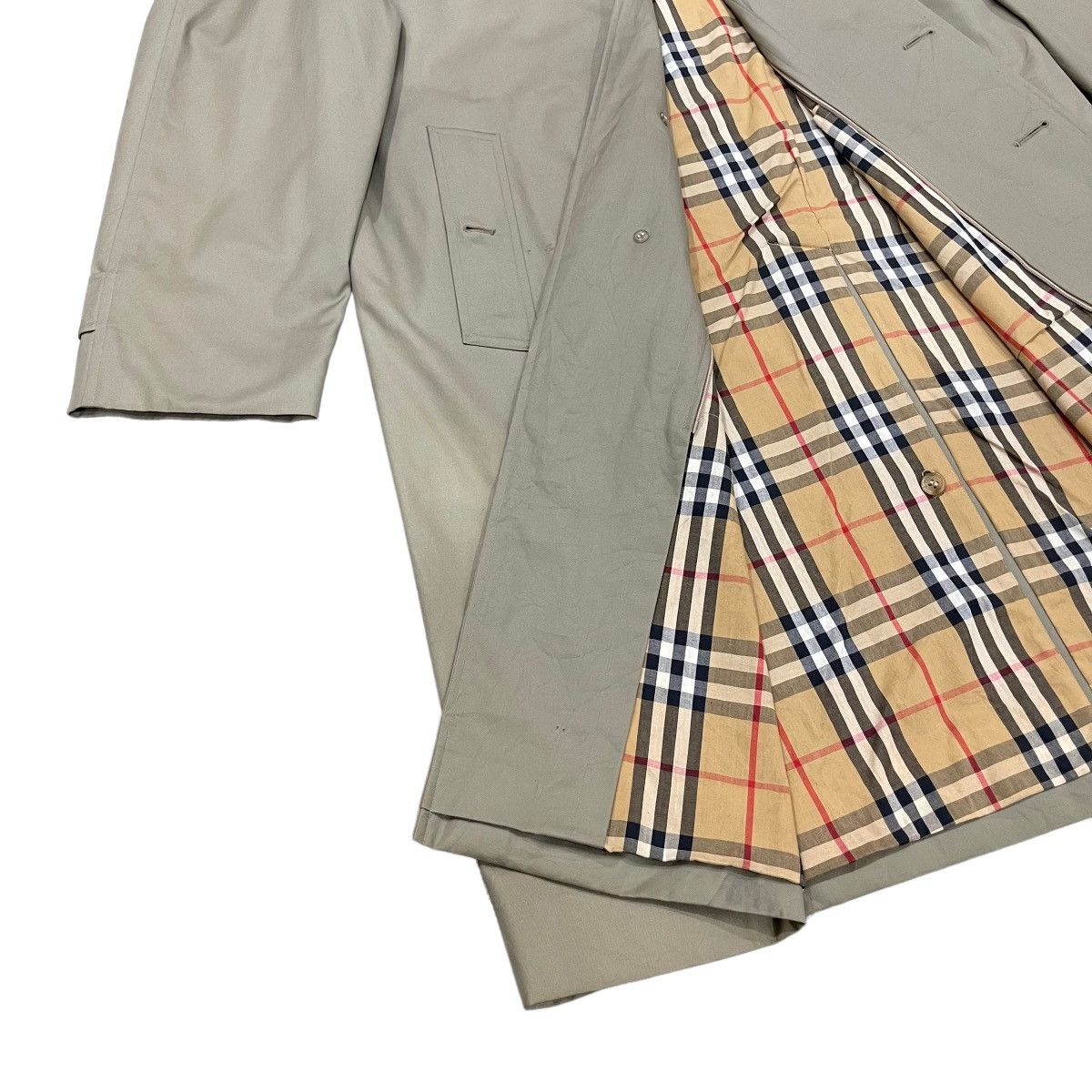 Burberry × Burberry Prorsum × Vintage Vintage 90s Burberrys London Nova Check Trench Coat Jacket Size US M / EU 48-50 / 2 - 16 Thumbnail
