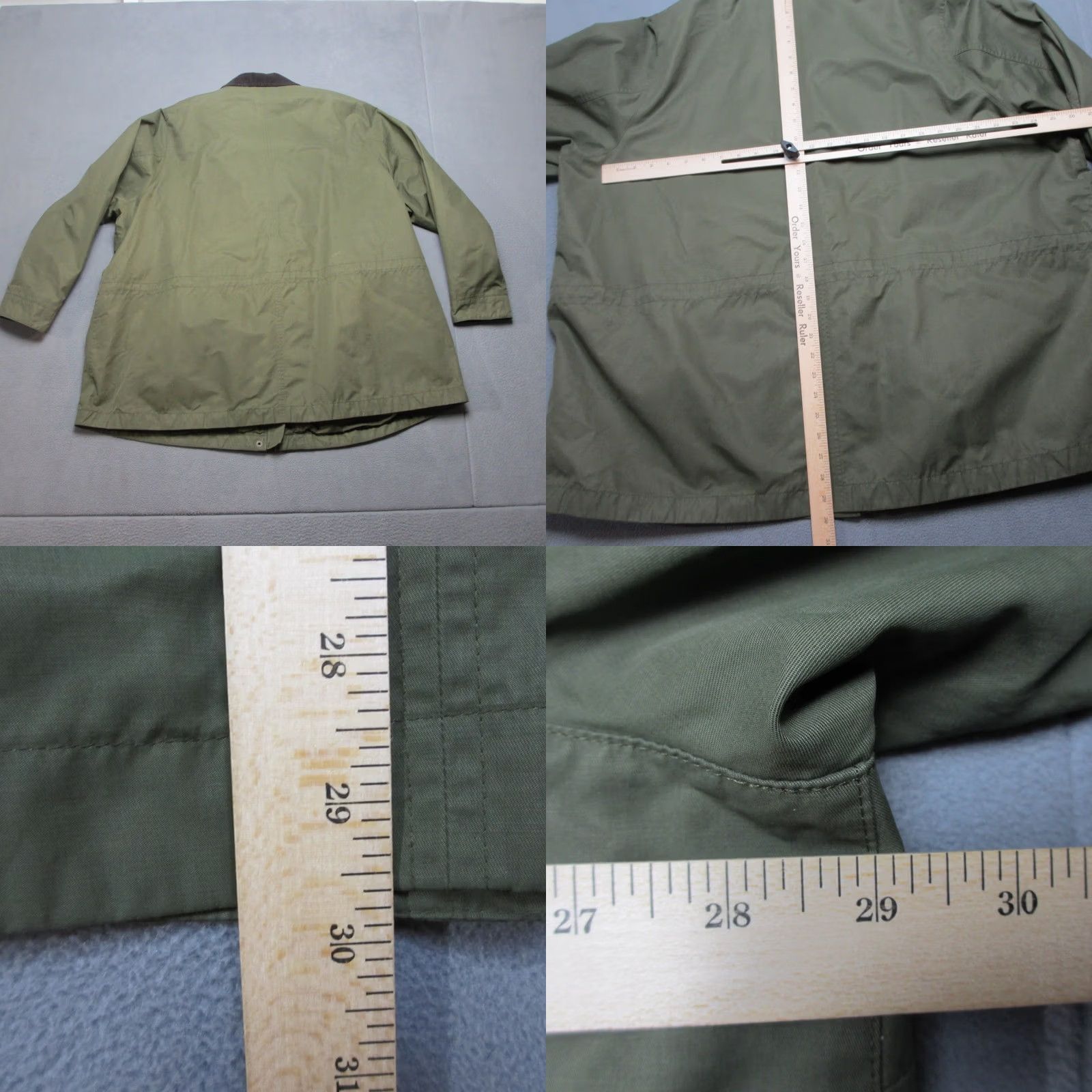 Lands' End Lands' End Womens Jacket 3X 24W-26W Olive Green Canvas Accent Chore Coat Corduroy Size XXL / US 16-18 / IT 52-54 - 8 Thumbnail