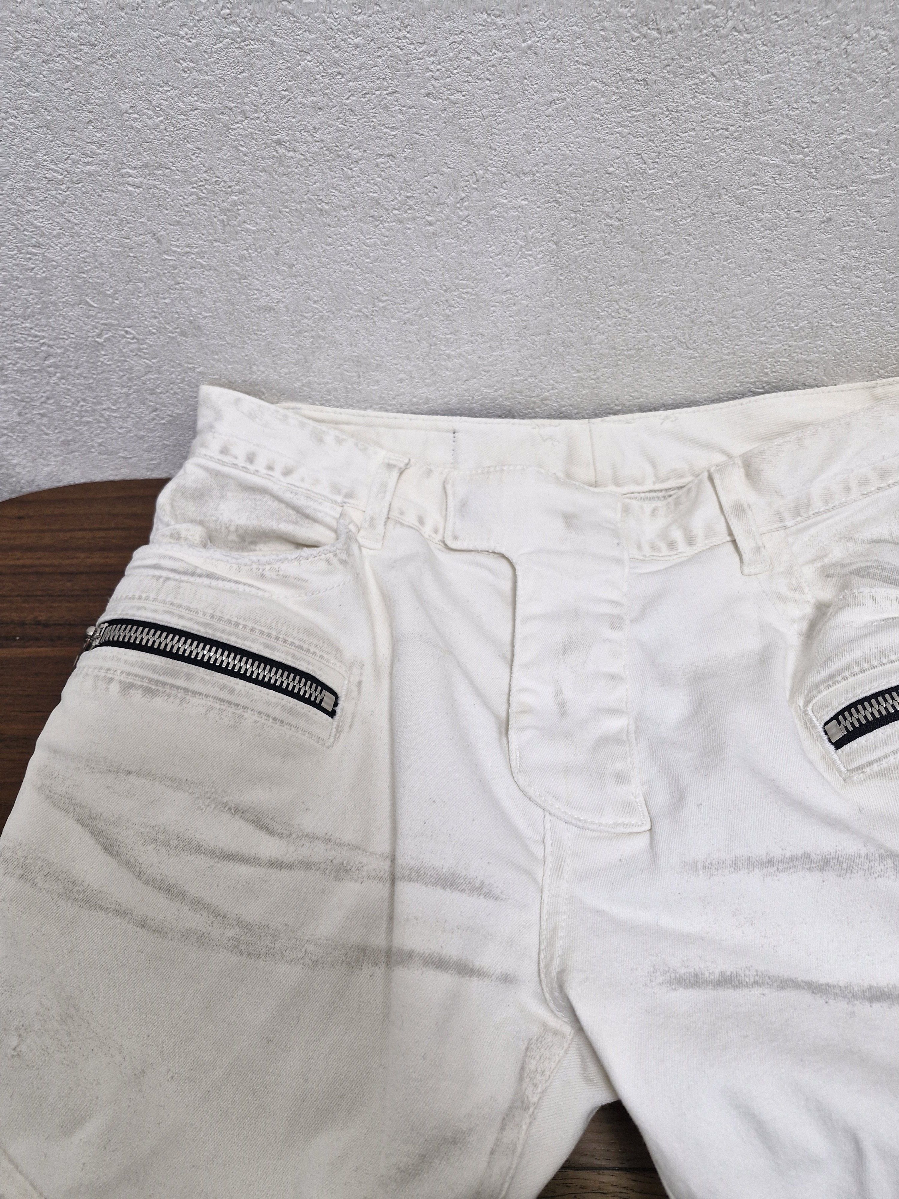 Balmain BALMAIN SS16 Dirty White Biker Jeans Size US 32 / EU 48 - 6 Thumbnail