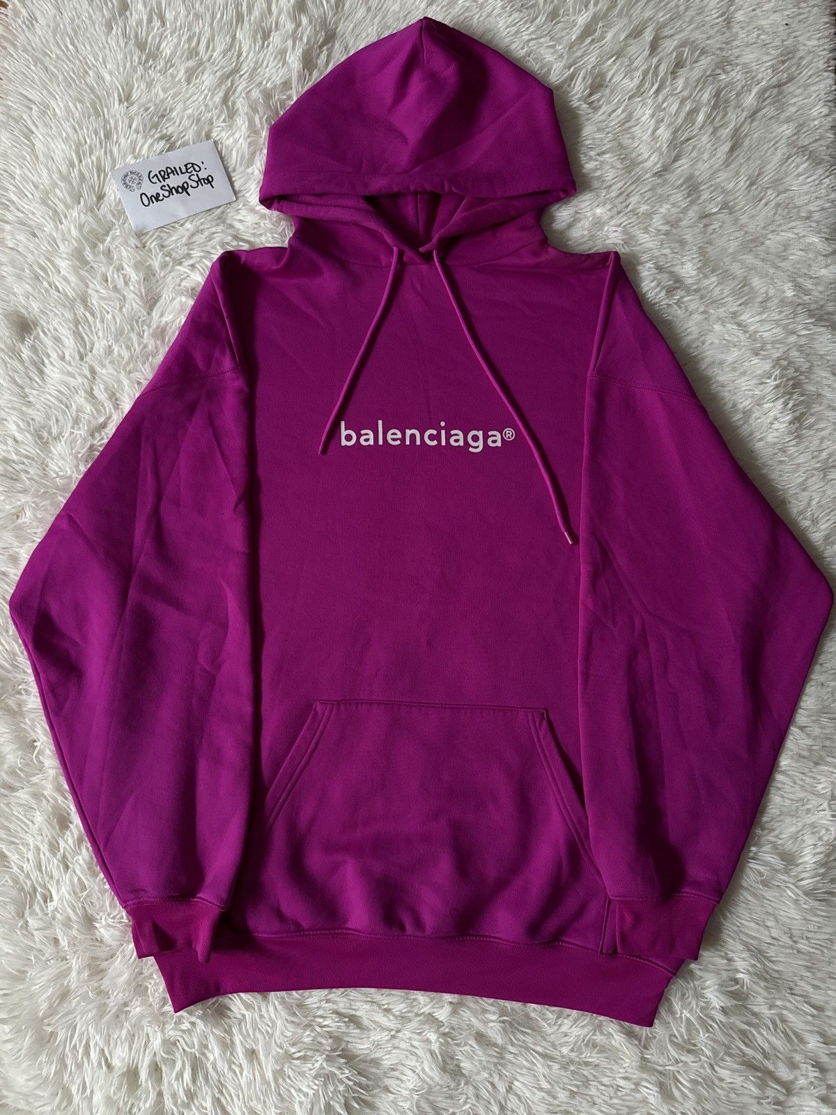 Balenciaga Pink Oversize Hoodie