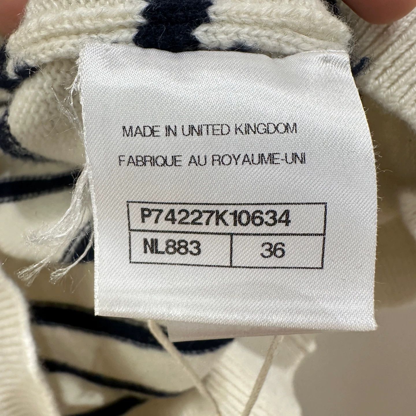 Chanel Chanel 23C Striped Sequin Logo Cashmere Sweater 36 Size XS / US 0-2 / IT 36-38 - 3 Thumbnail