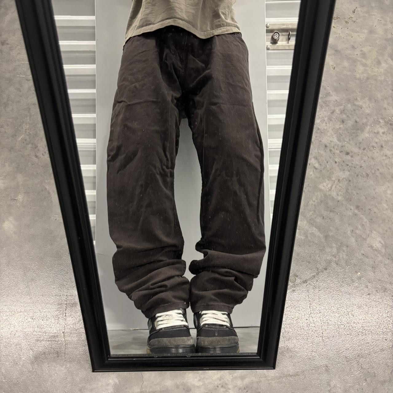 Japanese Brand × Vintage Crazy Vintage Y2K/2000s Faded Brown Grunge Denim Jeans! Size US 42 / EU 58 - 1 Thumbnail