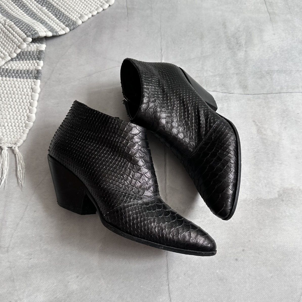 Hedi Slimane Giuseppe Zanotti Leather Ankle Boots Heel Saint Laurent Vibe Size US 7.5 / IT 37.5 - 13 Thumbnail