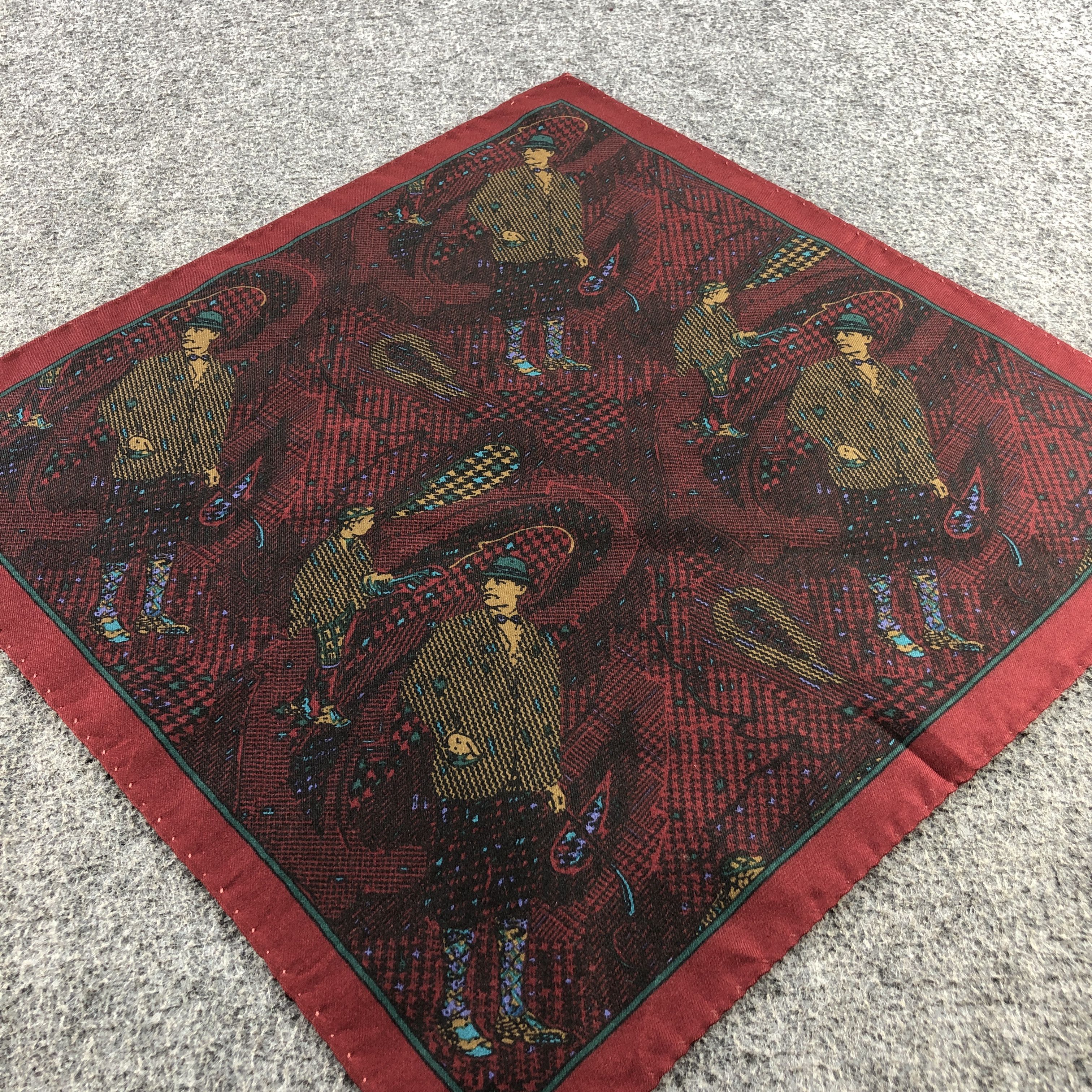 Vintage Paisley Silk Handkerchief Bandana H2397 Size ONE SIZE - 3 Thumbnail