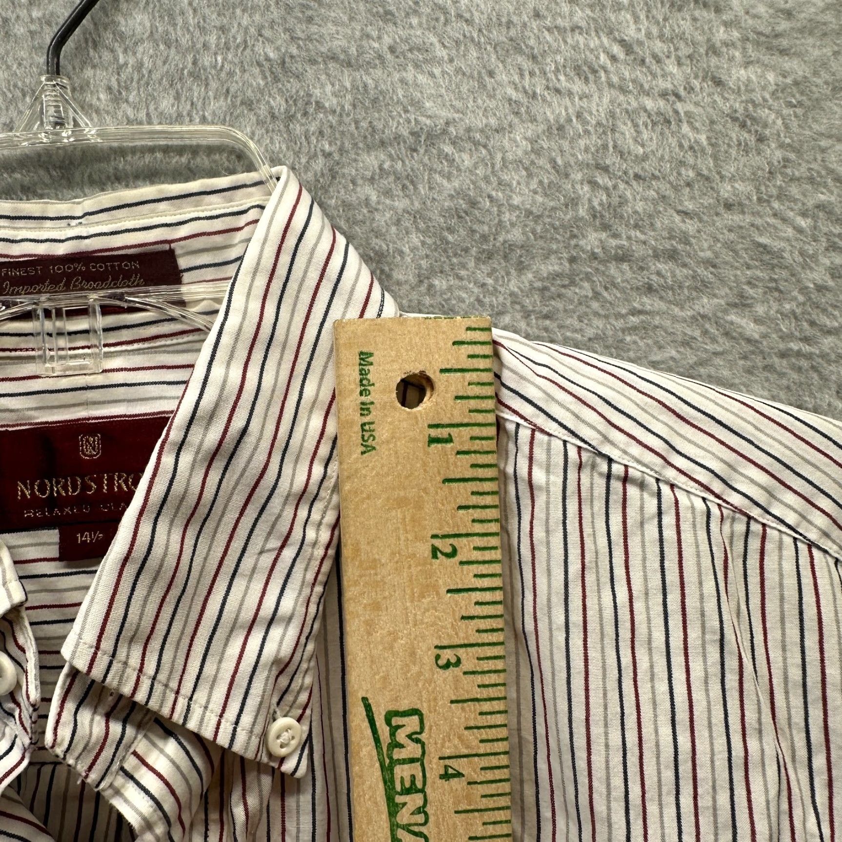 Nordstrom VINTAGE Nordstrom Shirt Mens Button-Up White Striped 15.5 14.5 Small Cotton Casual Size US L / EU 52-54 / 3 - 7 Thumbnail
