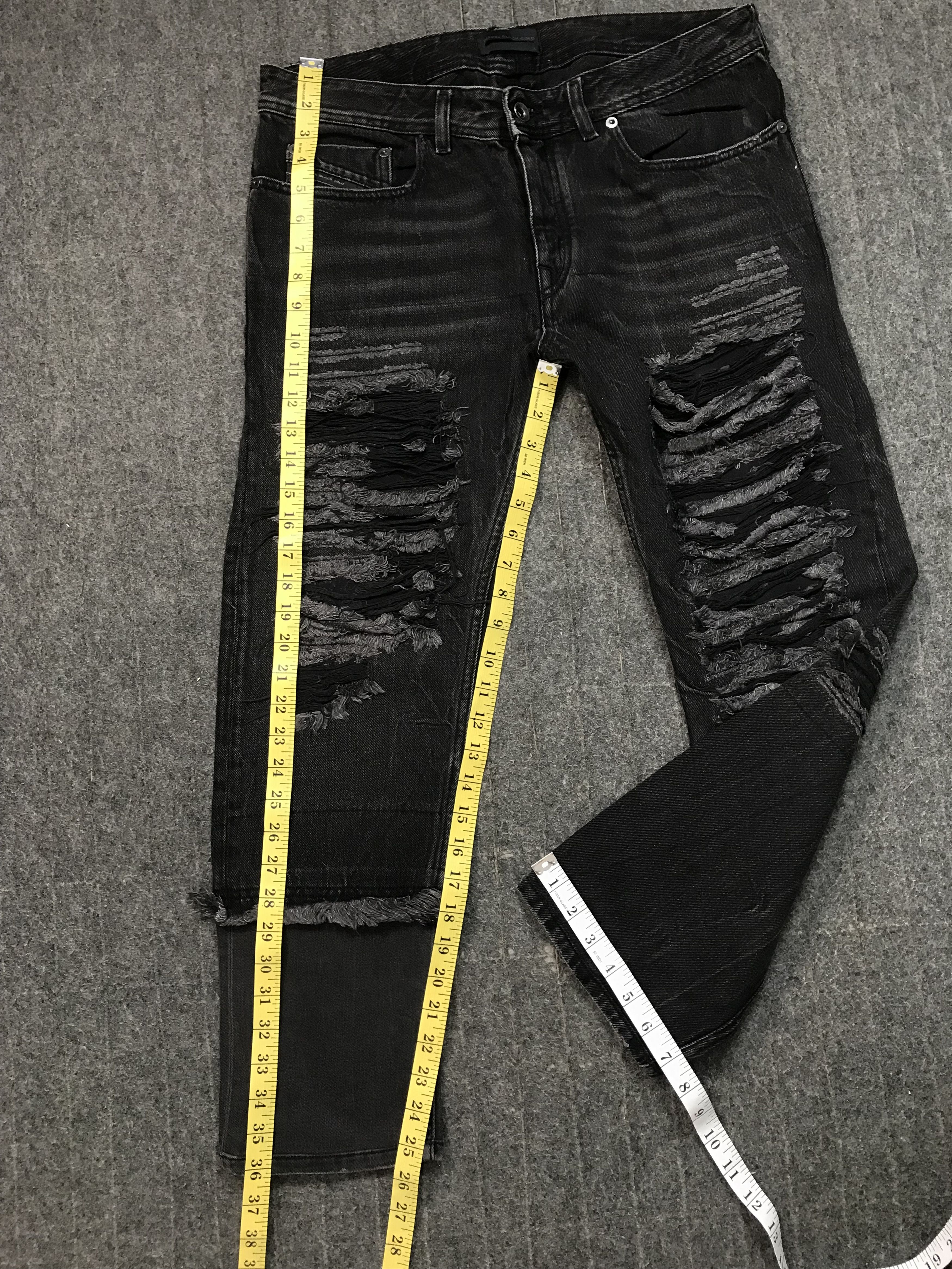 Diesel Diesel Black Gold Denim Black Distressed Denim Skinny Cut Size US 34 / EU 50 - 16 Thumbnail