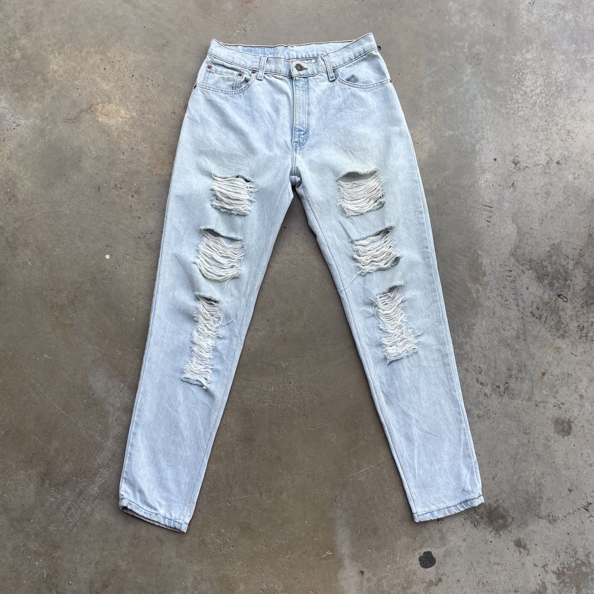 Levi's Vintage 90s Levis 550 Distressed Denim Jeans Size US 30 / EU 46 - 1 Thumbnail