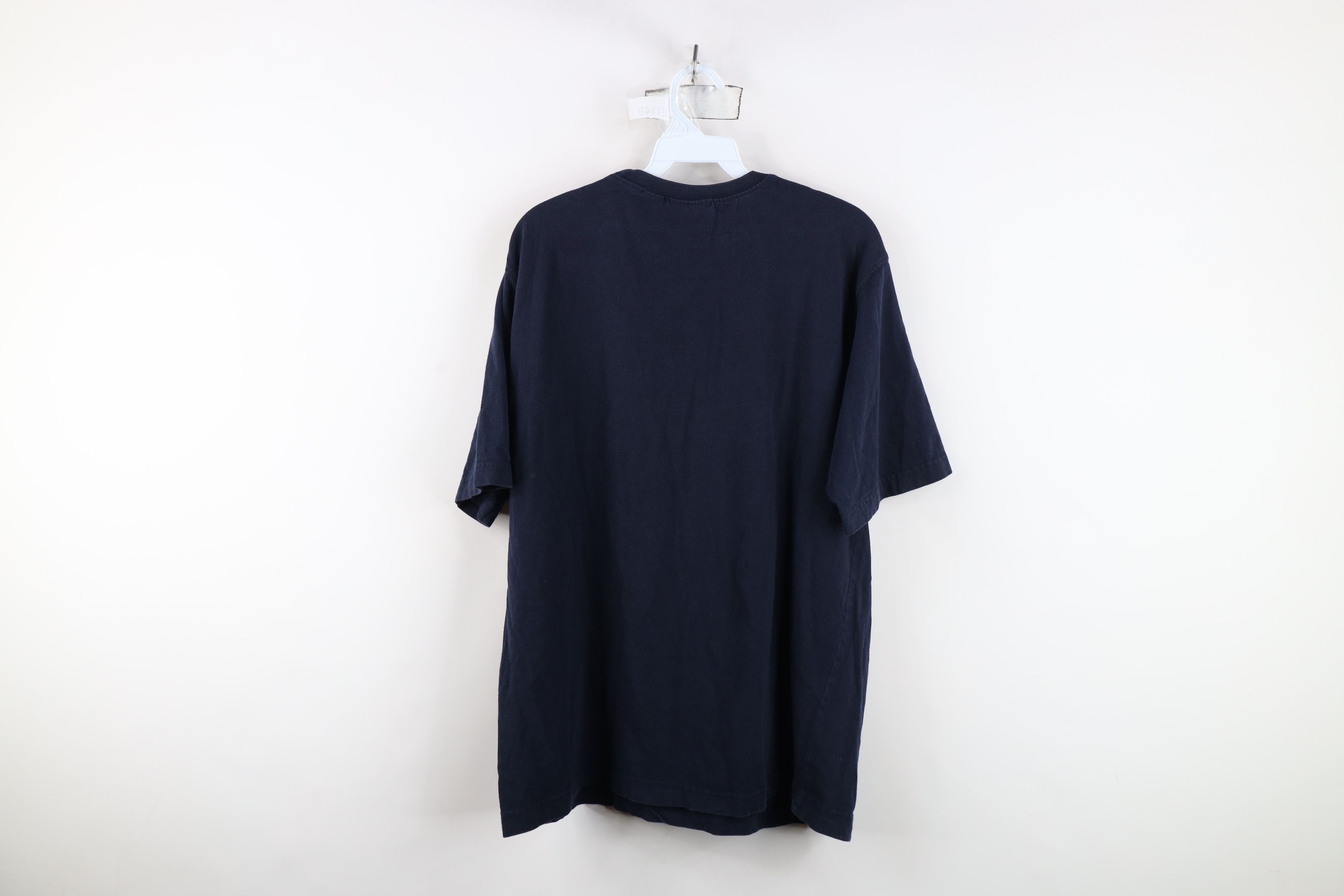 Vintage Vintage 90s Streetwear Heavyweight Cotton T-Shirt Blue Size US L / EU 52-54 / 3 - 10 Thumbnail