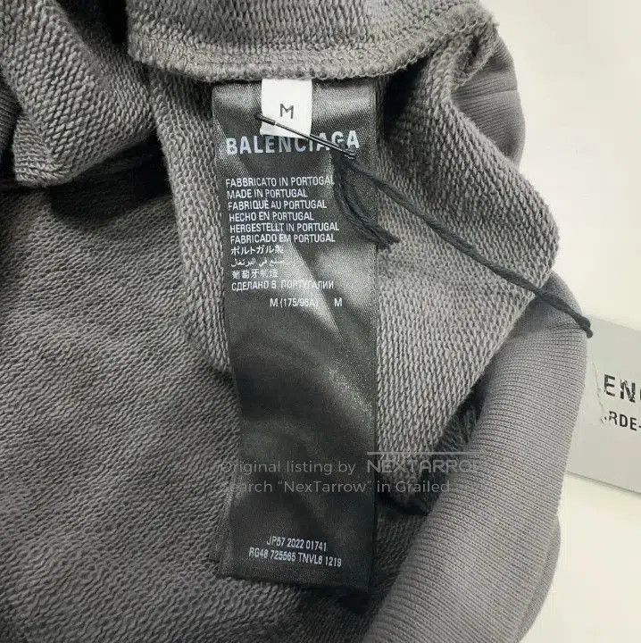 Balenciaga Balenciaga Gray Oversized Hoodie for Men. Size US M / EU 48-50 / 2 - 4 Thumbnail