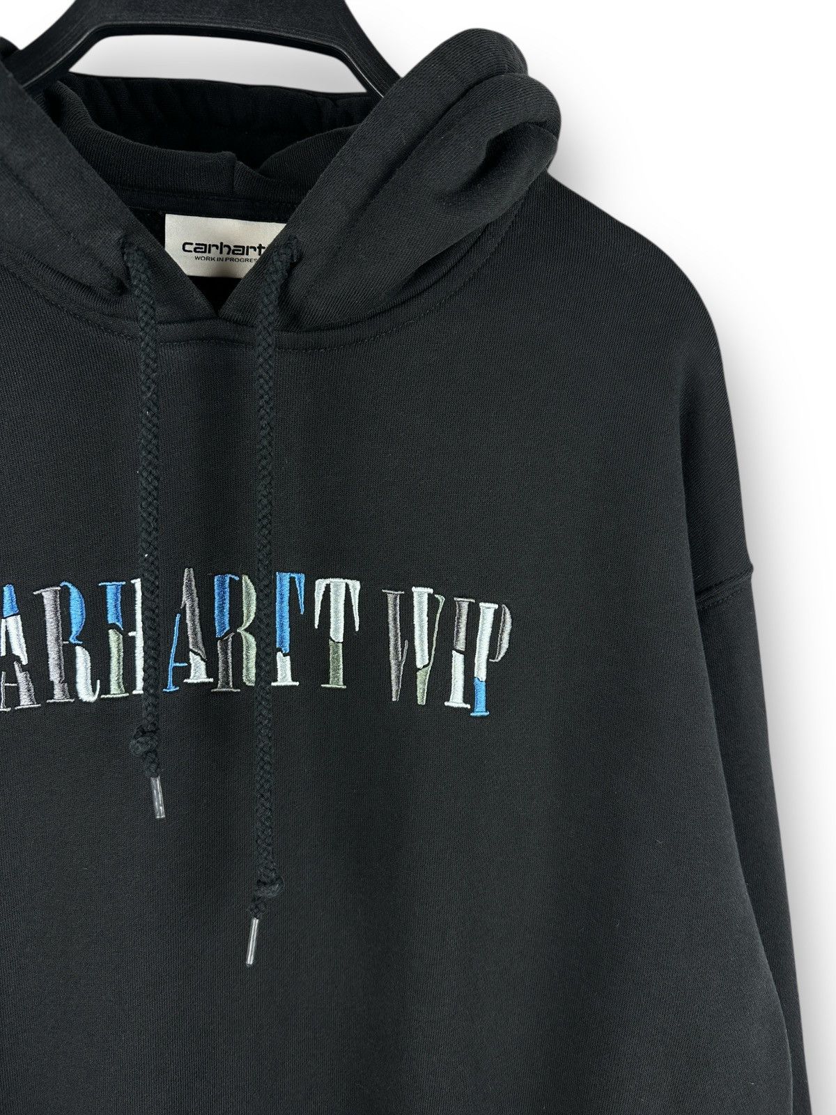 Carhartt Carhartt WIP Women’s Black Hooded Jagged Script Swet Size S / US 4 / IT 40 - 3 Thumbnail