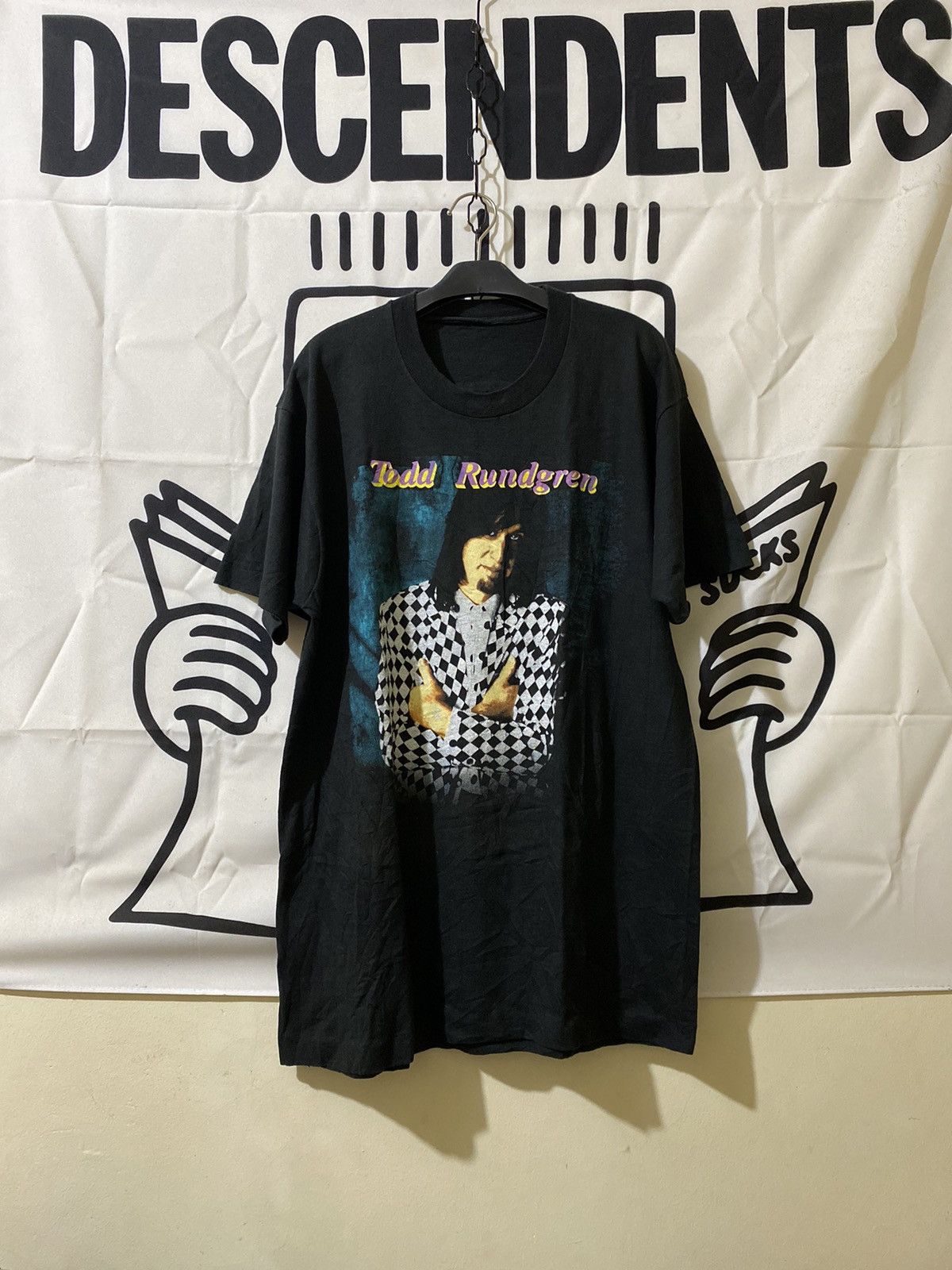 Vintage Todd Rundgren 2nd Wind top Tour T-Shirt 1991 Large