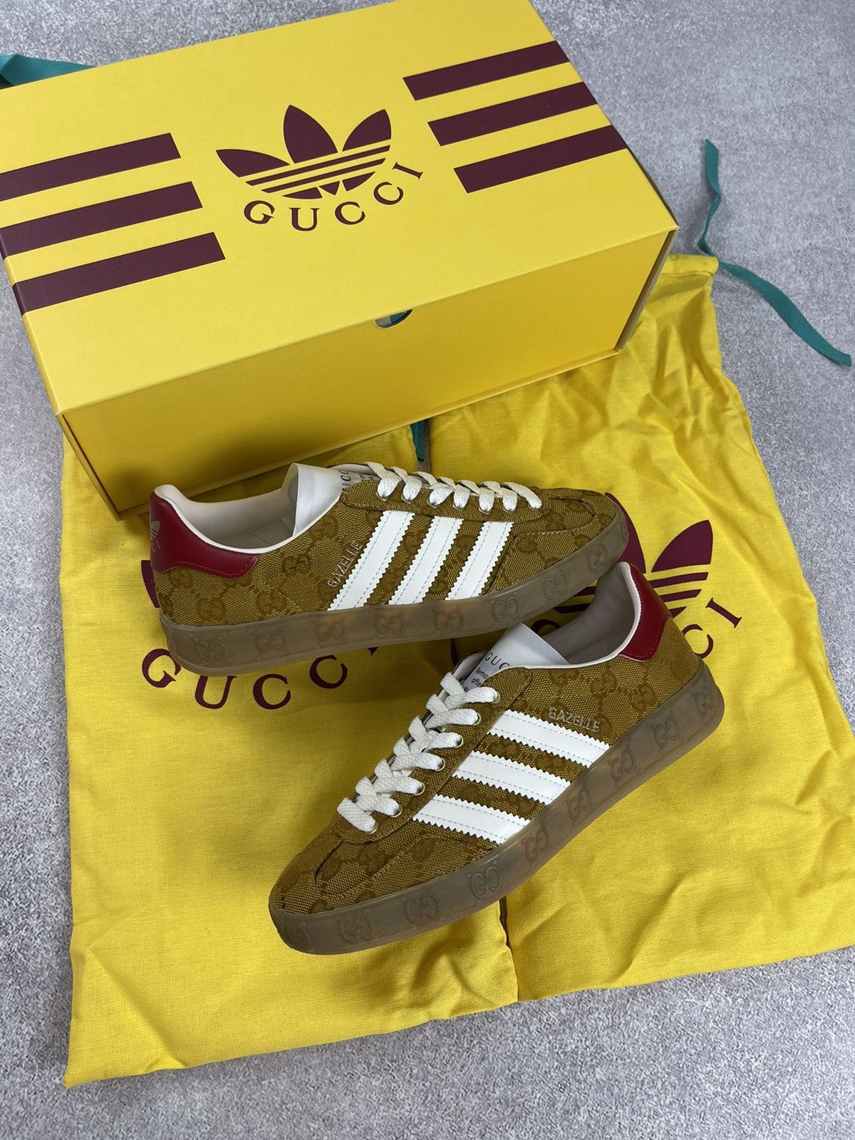 Adidas × Gucci Adidas x Gucci Gazelle OG Monogram Sneakers Size 36 2/3 Size US 5.5 / IT 35.5 - 12 Thumbnail