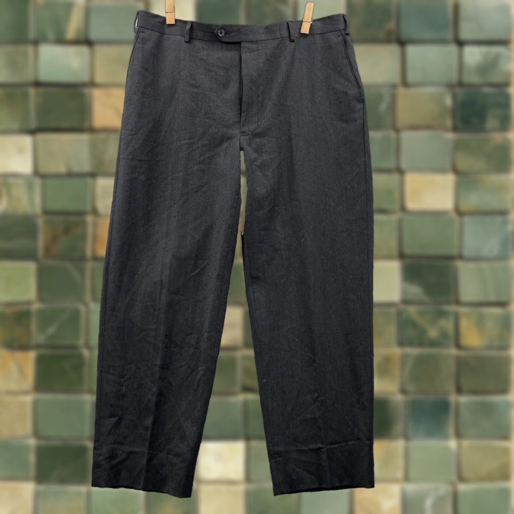 Vintage VINTAGE Zignone Wool Dress Pants Mens 38x29 Black Corpcore Classic Career Business 90's Size US 38 / EU 54 - 1 Thumbnail