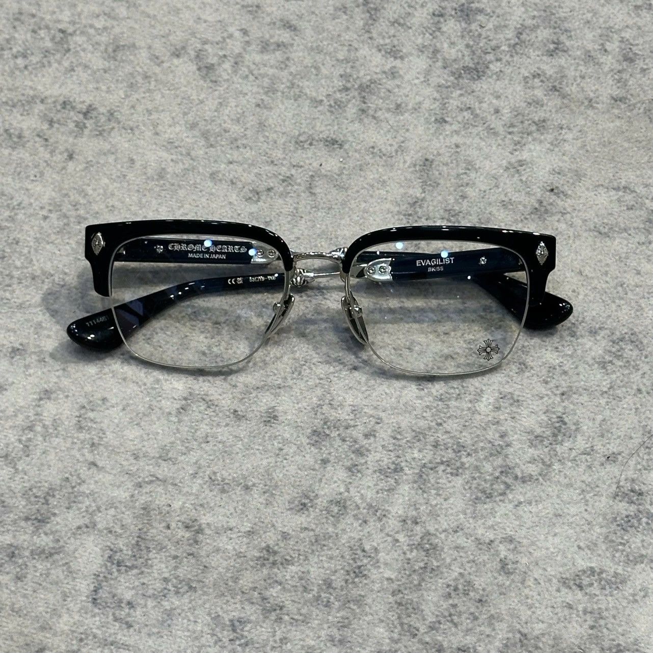 Chrome Hearts CHROME HEARTS EVAGILIST BLACK/SHINY SILVER Size ONE SIZE - 2 Thumbnail