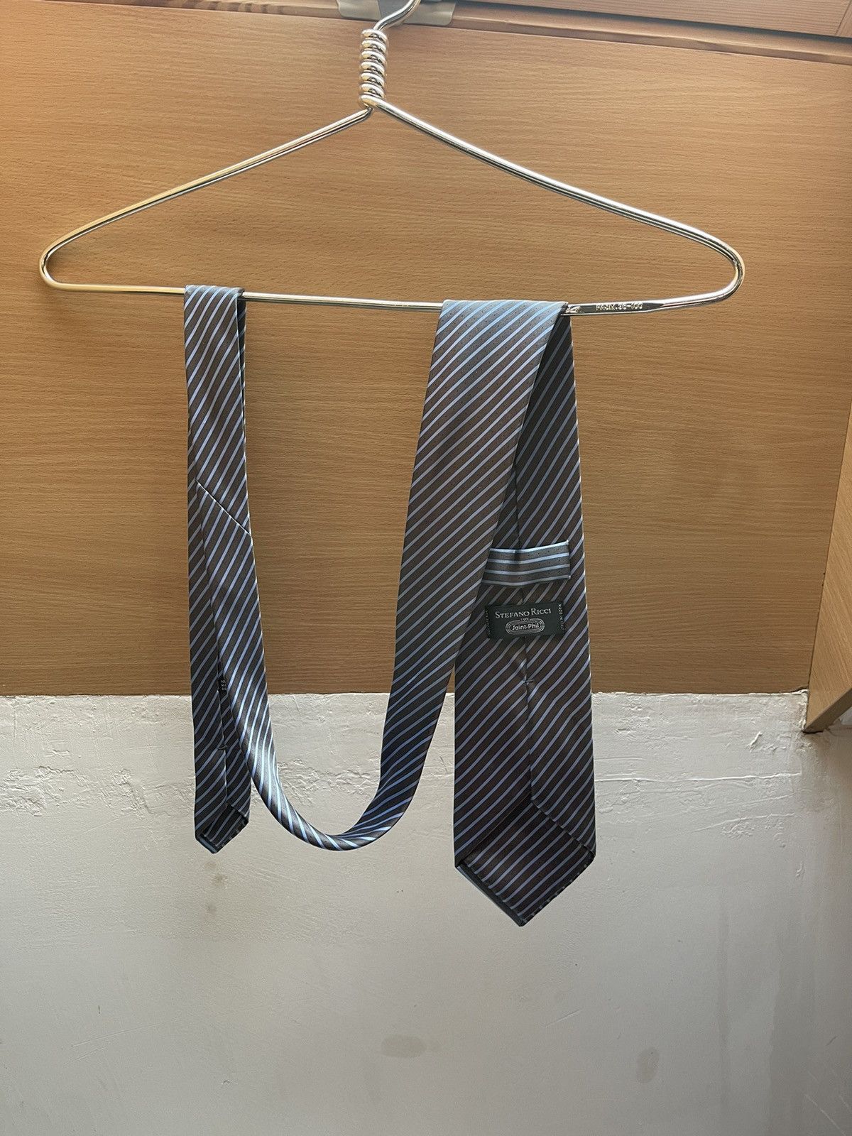 Stefano Ricci very beautiful STEFANO RICCI Blue Geometric Tie Silk Italy Size ONE SIZE - 2 Thumbnail