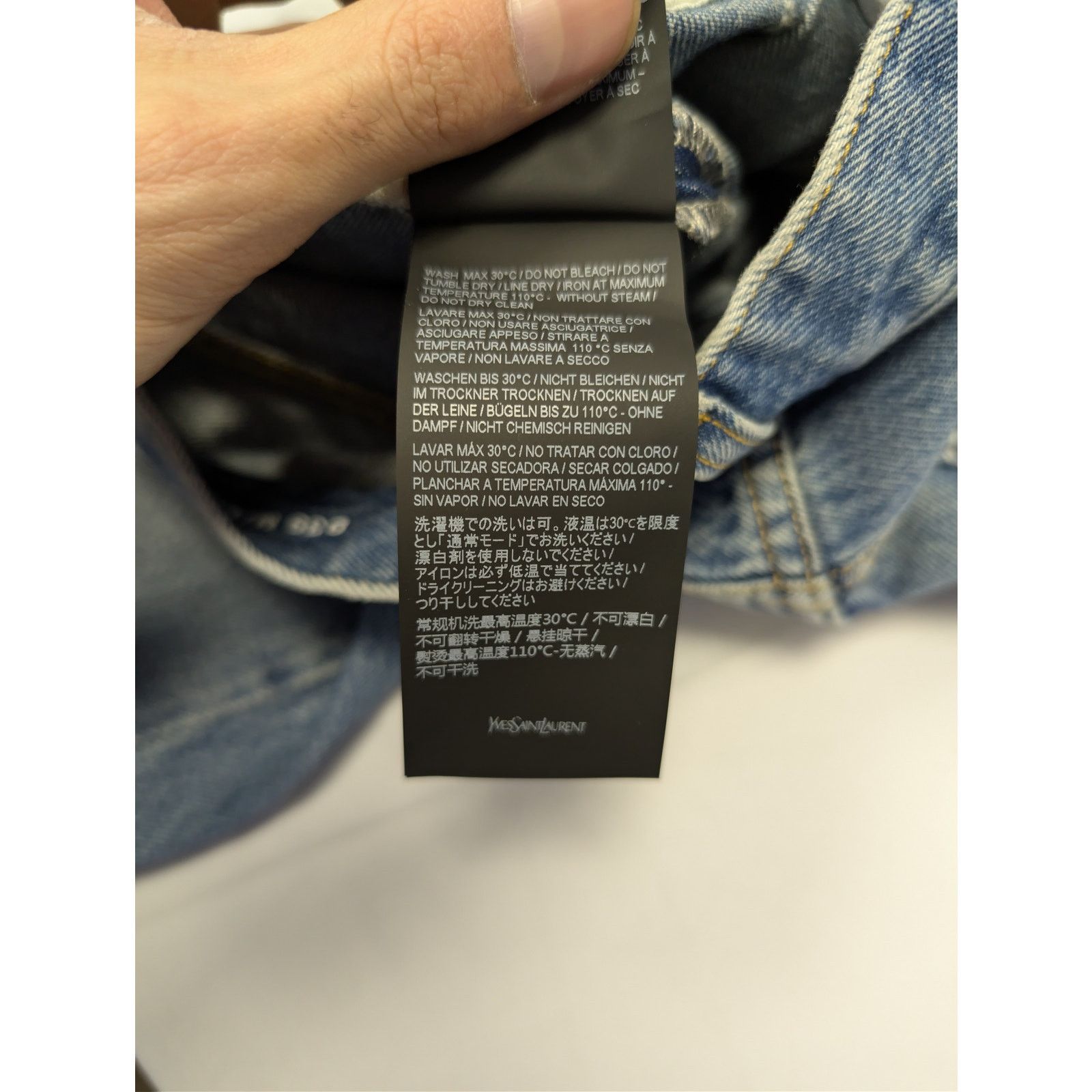 Saint Laurent Paris o1rshd1 Long Extreme Baggy Globe Sky Denim Jeans in Blue Size US 34 / EU 50 - 18 Thumbnail