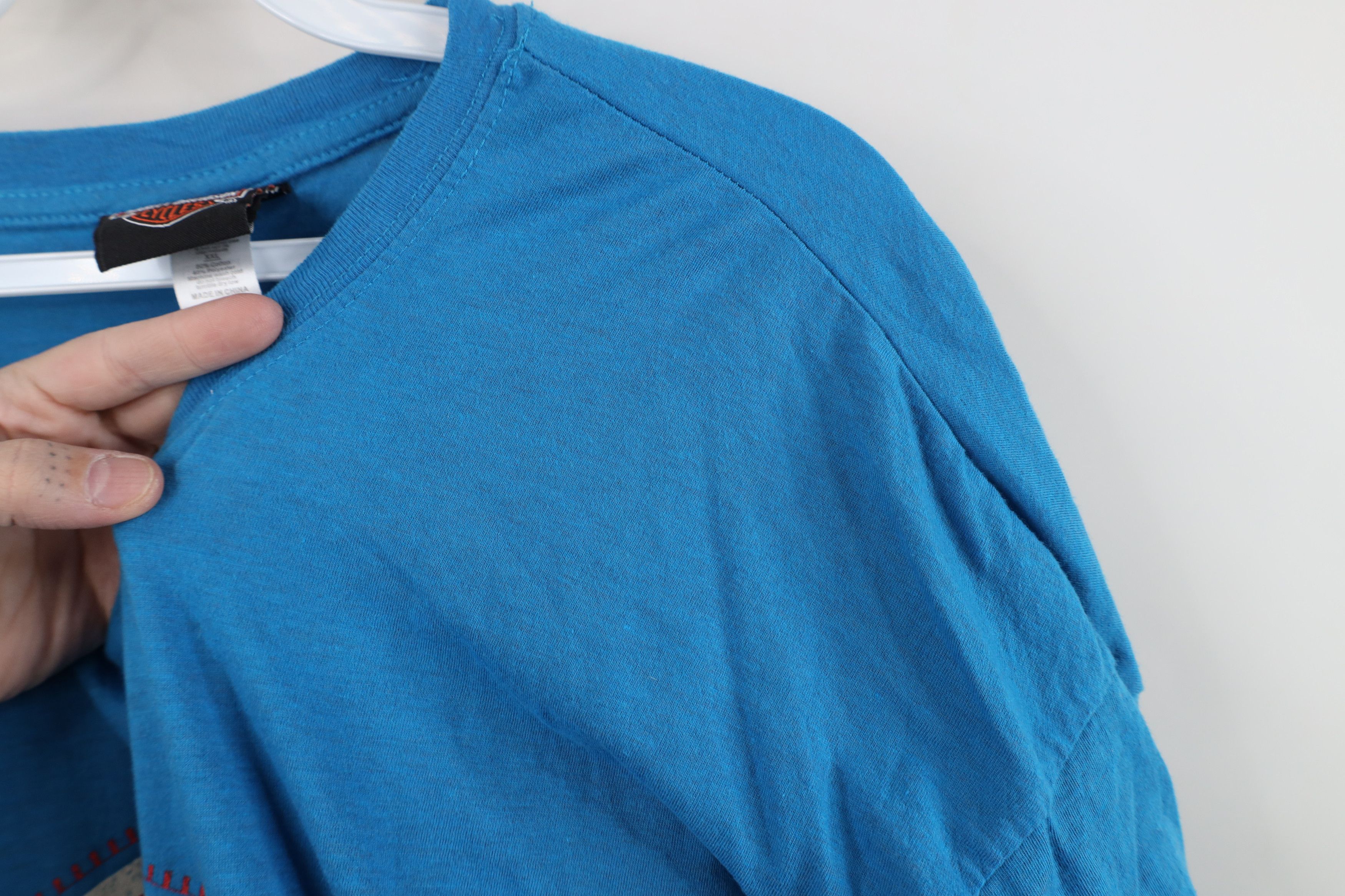 Harley Davidson Harley Davidson Spell Out Big Logo Jersey Knit T-Shirt Blue Size US XXL / EU 58 / 5 - 9 Thumbnail
