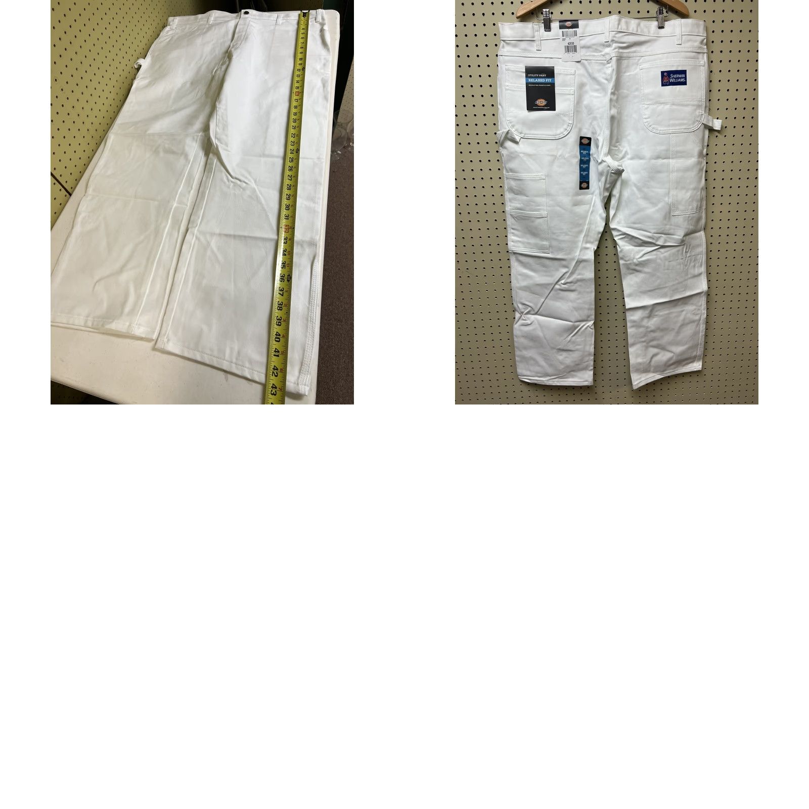 Dickies Dickies Pants Mens 42x30 White Utility Painter Relaxed Fit Size US 42 / EU 58 - 8 Thumbnail