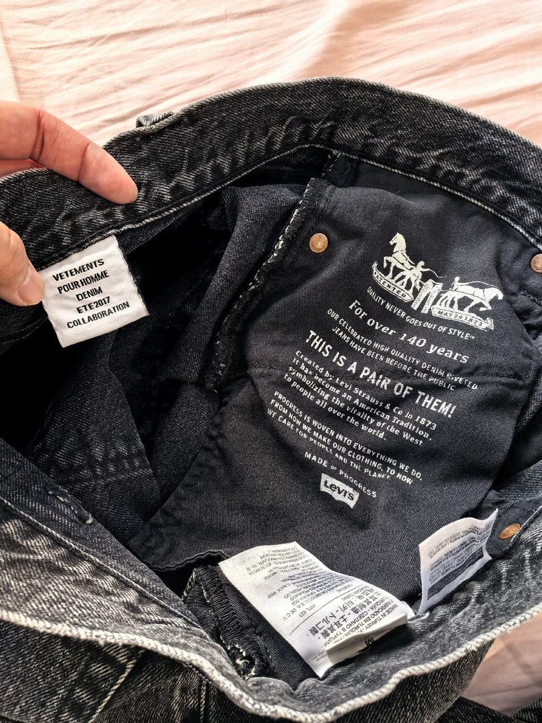 Vetements Vetements SizeM Levis Reversible Zipper Washed Grey-Black J Size US 30 / EU 46 - 4 Thumbnail