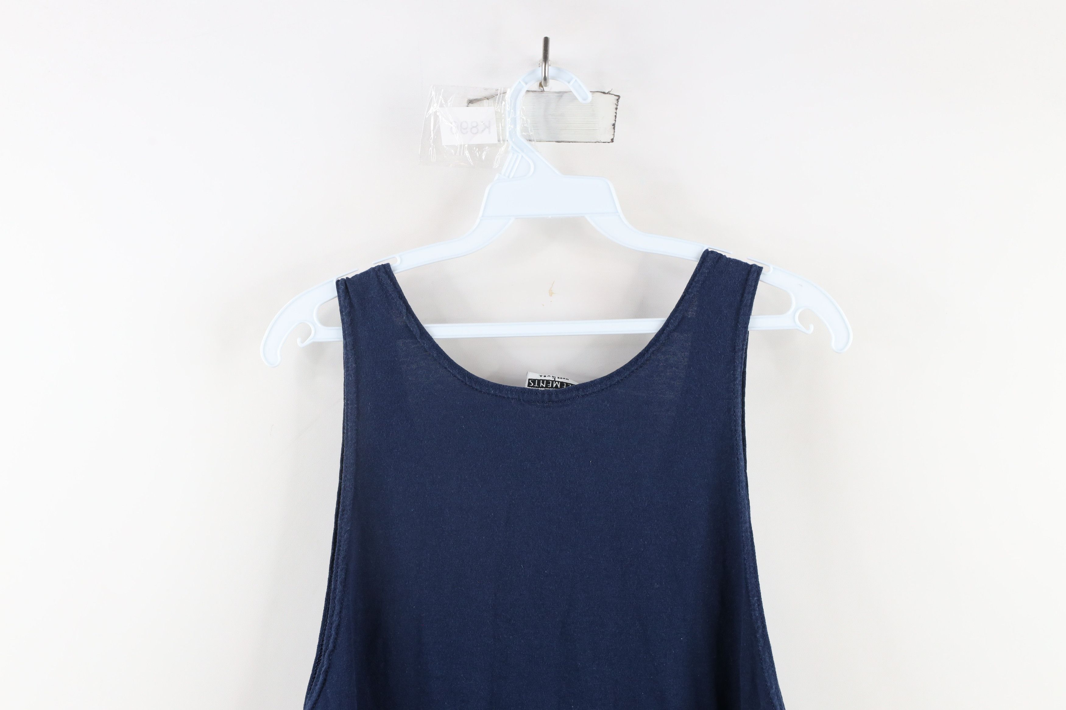 Vintage Vintage 90s Streetwear Blank Tank Top T-Shirt Navy Blue USA Size US L / EU 52-54 / 3 - 7 Thumbnail