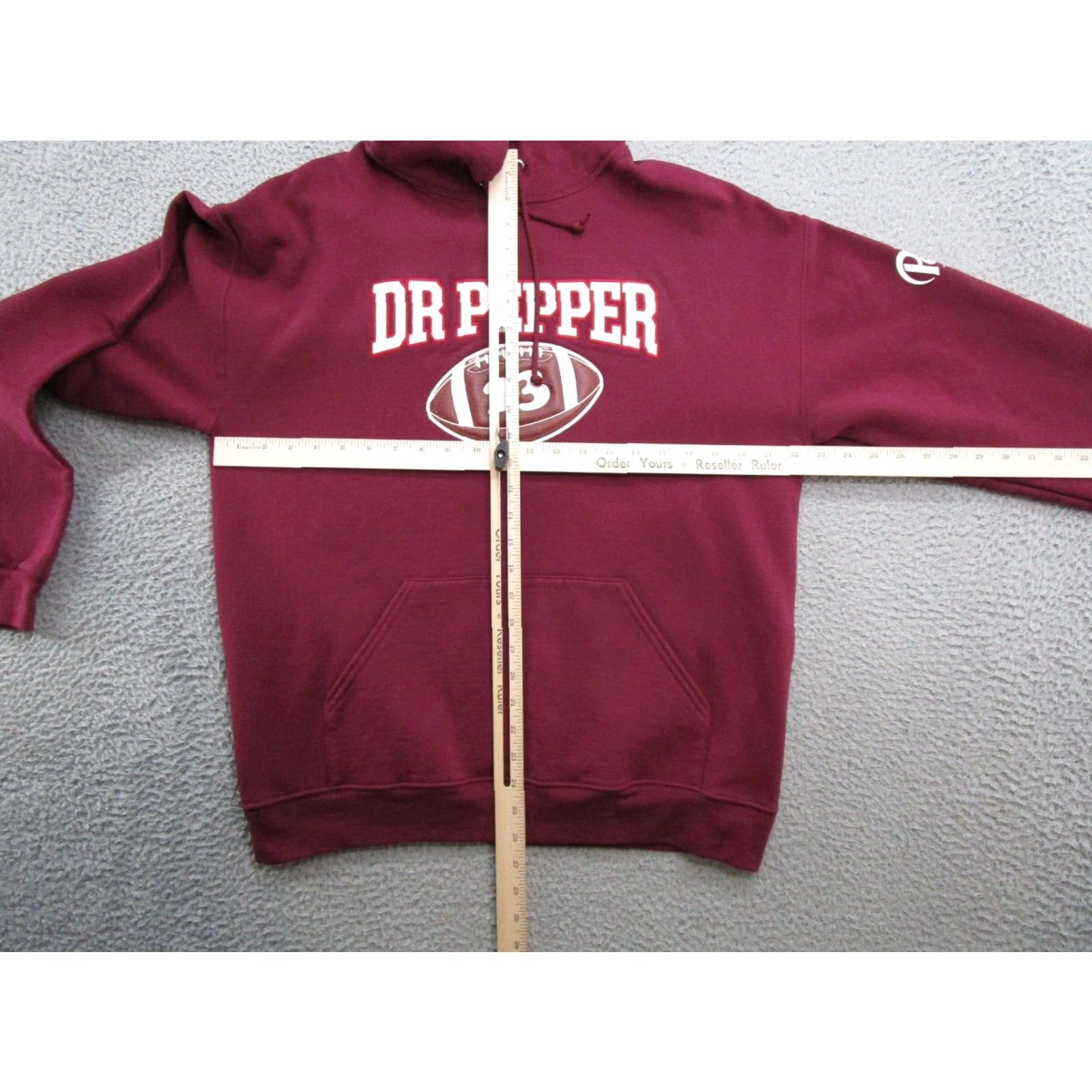 Jerzees Dr Pepper #23 Football Embroidered Pullover Hoodie Mens Size L Multicolor Sports Embroidered Hoodie Men L Size US L / EU 52-54 / 3 - 5 Thumbnail