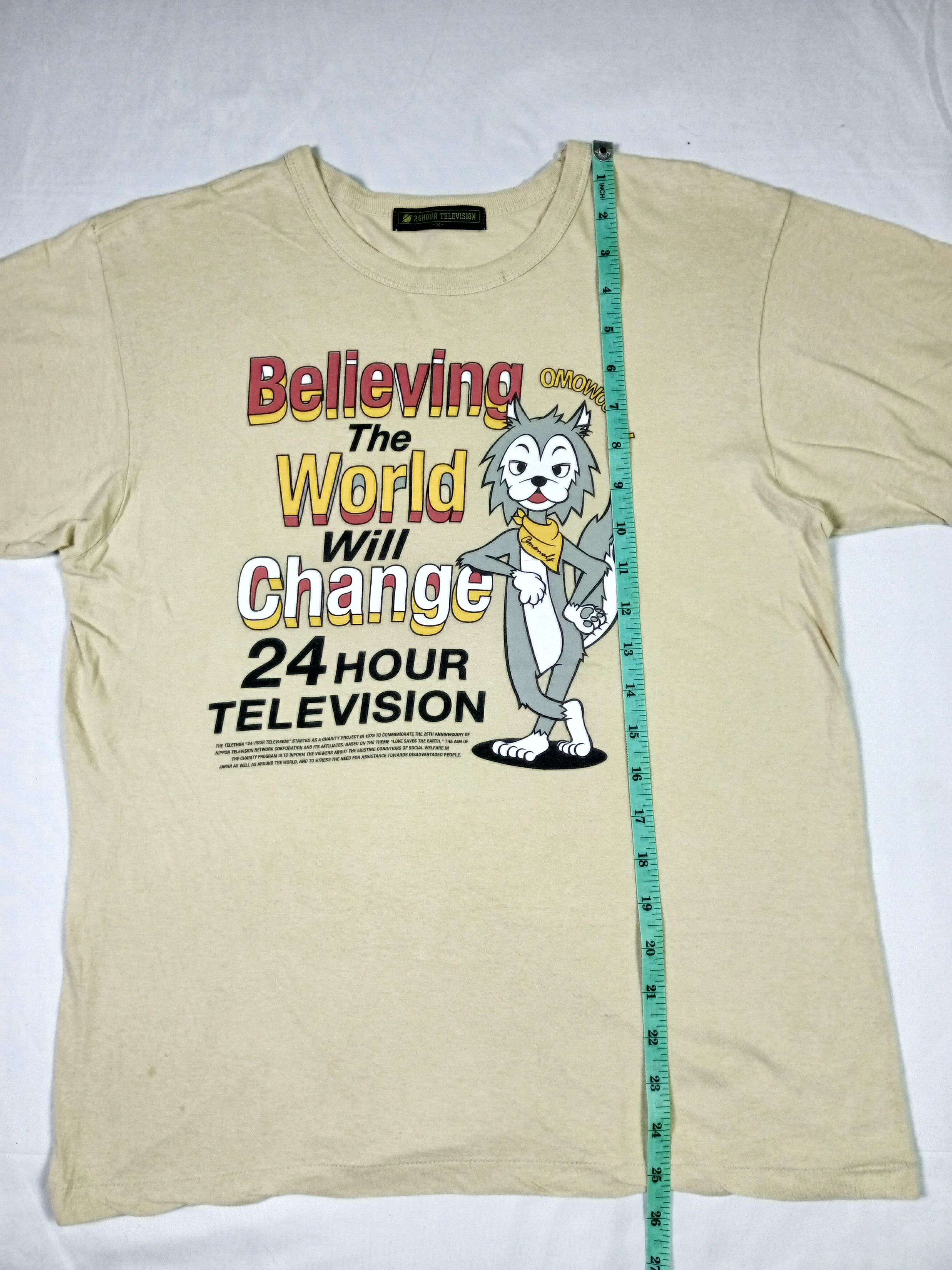 Anime VTG 24 Hour Television Believing the World Will Change Size US M / EU 48-50 / 2 - 6 Thumbnail