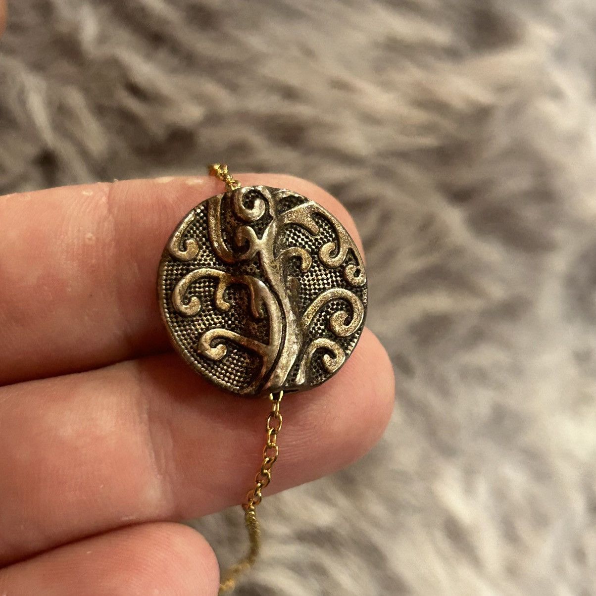 Handmade Handcrafted vintage filigree slider pendant necklace Size ONE SIZE - 5 Thumbnail