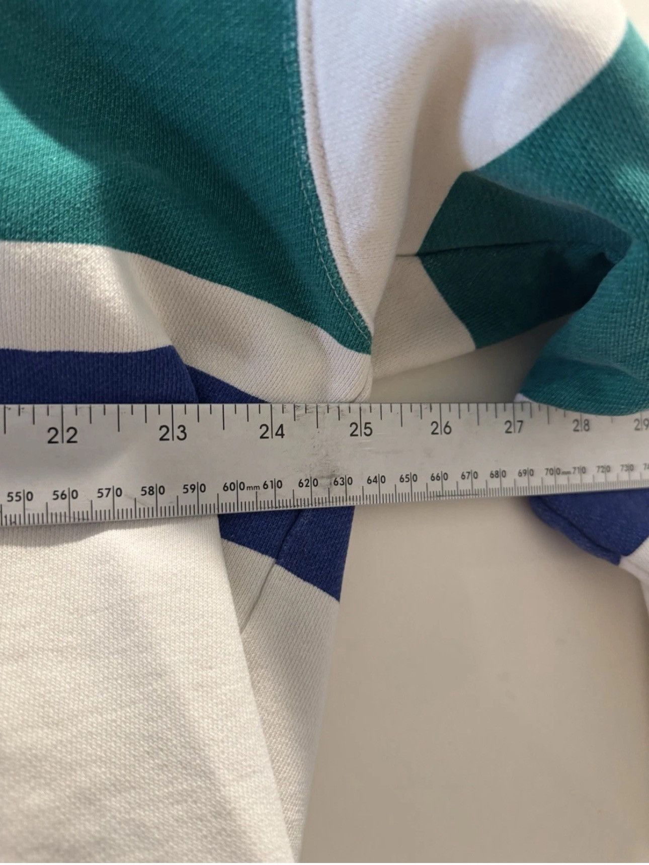 Gap VTG Gap Rugby Polo Shirt L Distressed White Green Faded Size US L / EU 52-54 / 3 - 6 Thumbnail