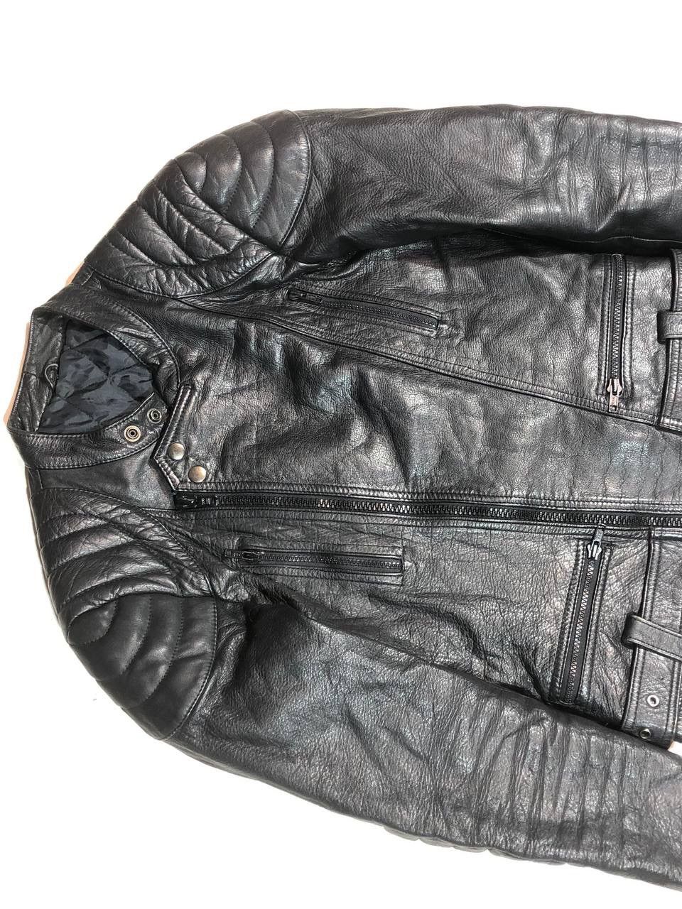 Genuine Leather × Vintage Vintage Moto Biker Triple Black Leather Jacket Size US S / EU 44-46 / 1 - 6 Thumbnail