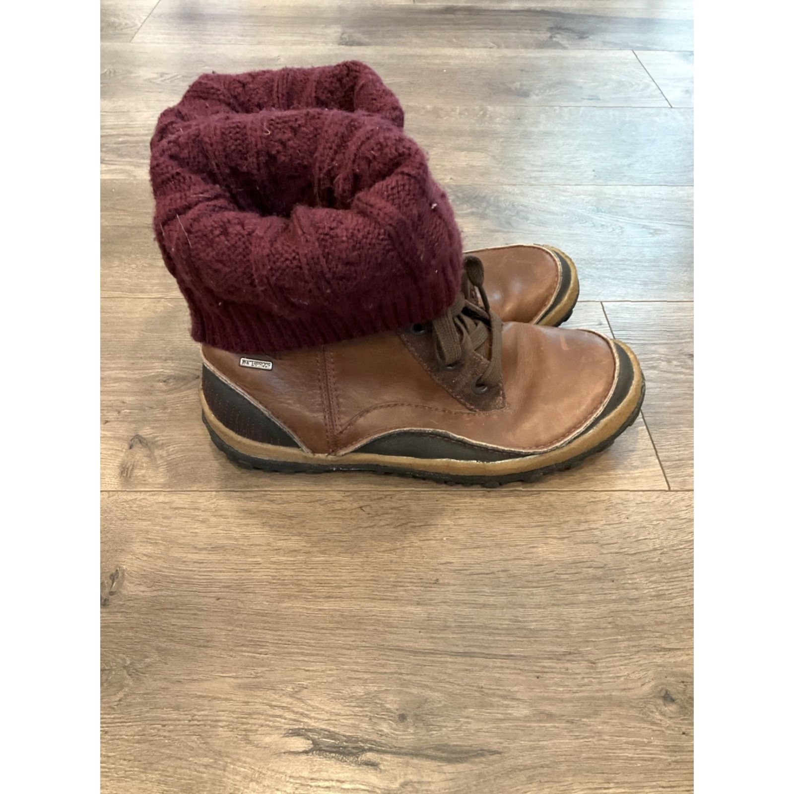 Merrell Merrell Dauphin Boot Lace-Up Leather Boot with Legwarmer Espresso Brown Women US 9 Ankle Casual Winter Snow Boot Size US 6.5 / IT 36.5 - 3 Thumbnail