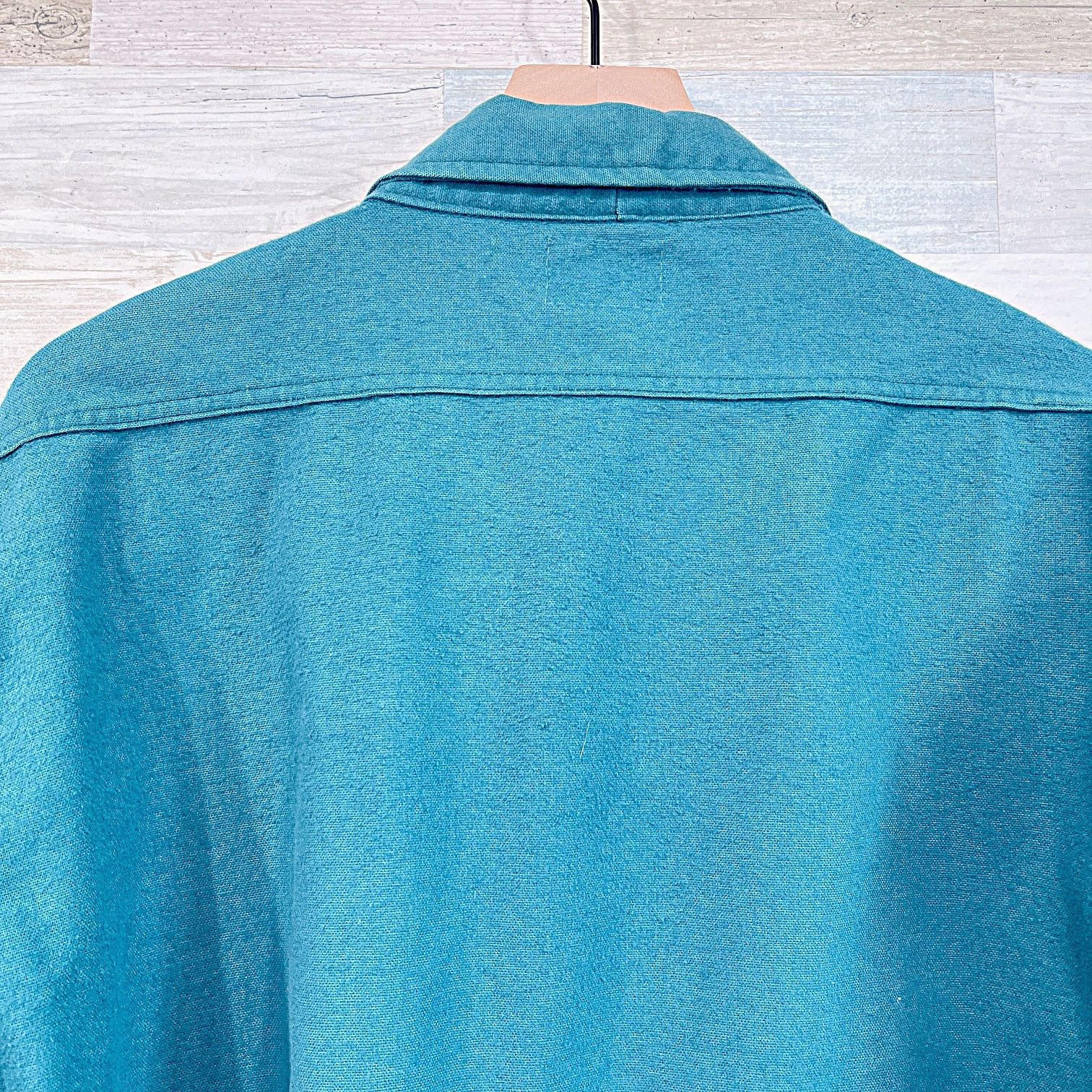 Woolrich Woolen Mills Weyerhaeuser Vintage USA Made Chamois Shirt Blue Mens XXL Size US XL / EU 56 / 4 - 5 Thumbnail