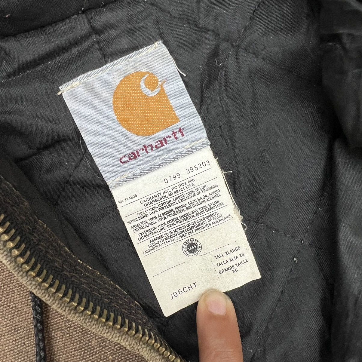 Carhartt × Vintage Vintage Carhartt Active Jacket Brown Chestnut J06 CHT Size US XL / EU 56 / 4 - 4 Thumbnail