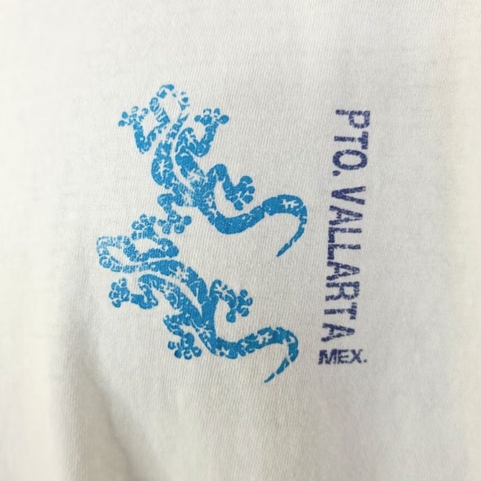 Vintage VINTAGE Yazbek Puerto Vallarta T Shirt Mens 2XL White Gecko Lizard Travel Tourist Tee Shirt For Men Size US XXL / EU 58 / 5 - 3 Thumbnail