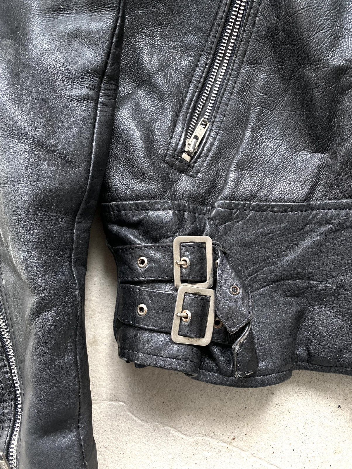 Other Rare! Vintage 70s Leather Jacket Art Face In Snakes Medusa Size US L / EU 52-54 / 3 - 8 Thumbnail