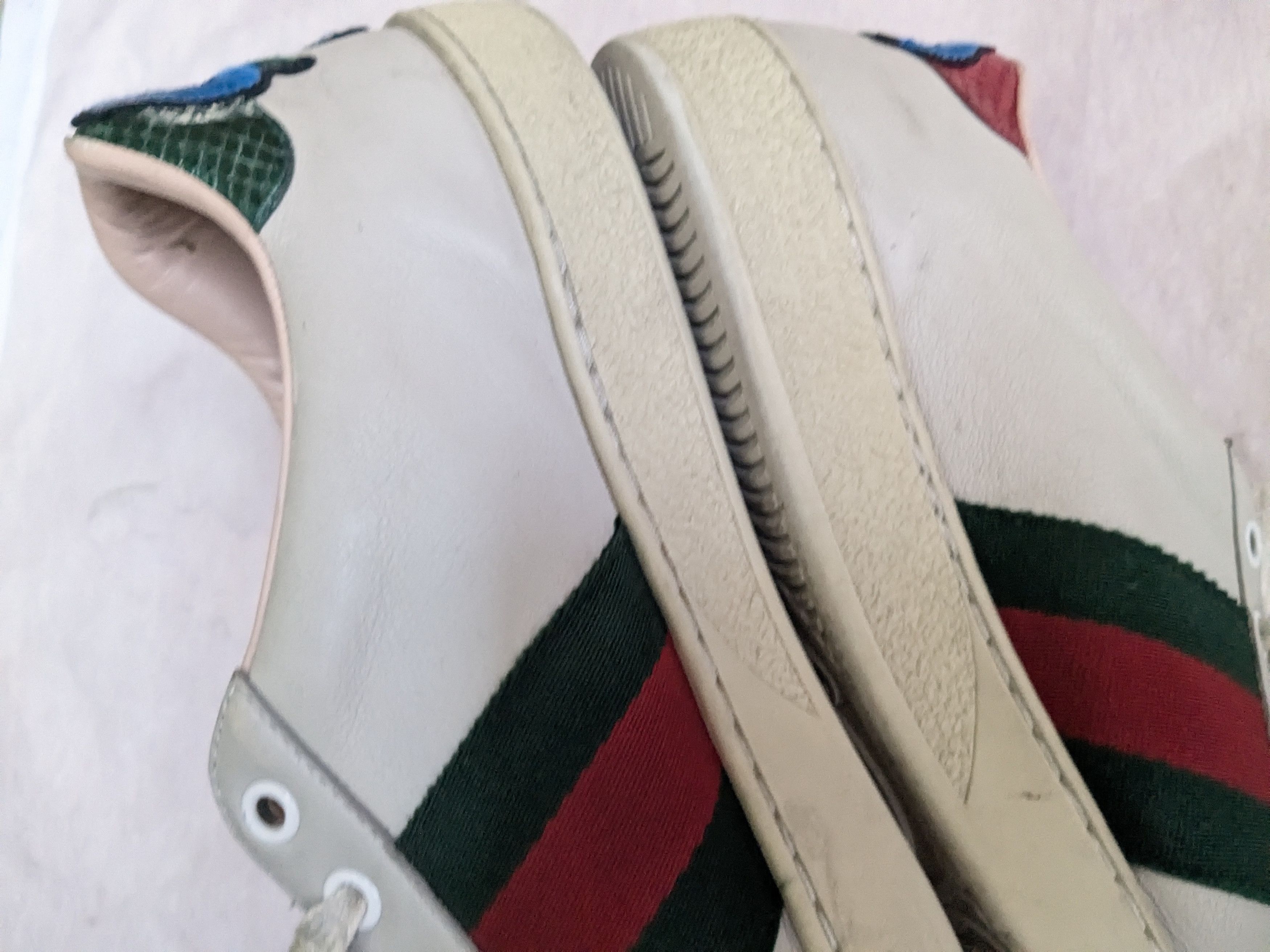 Gucci Gucci Ace Floral 8.5 Low Tops Leather Flower Size US 8.5 / EU 41-42 - 12 Thumbnail