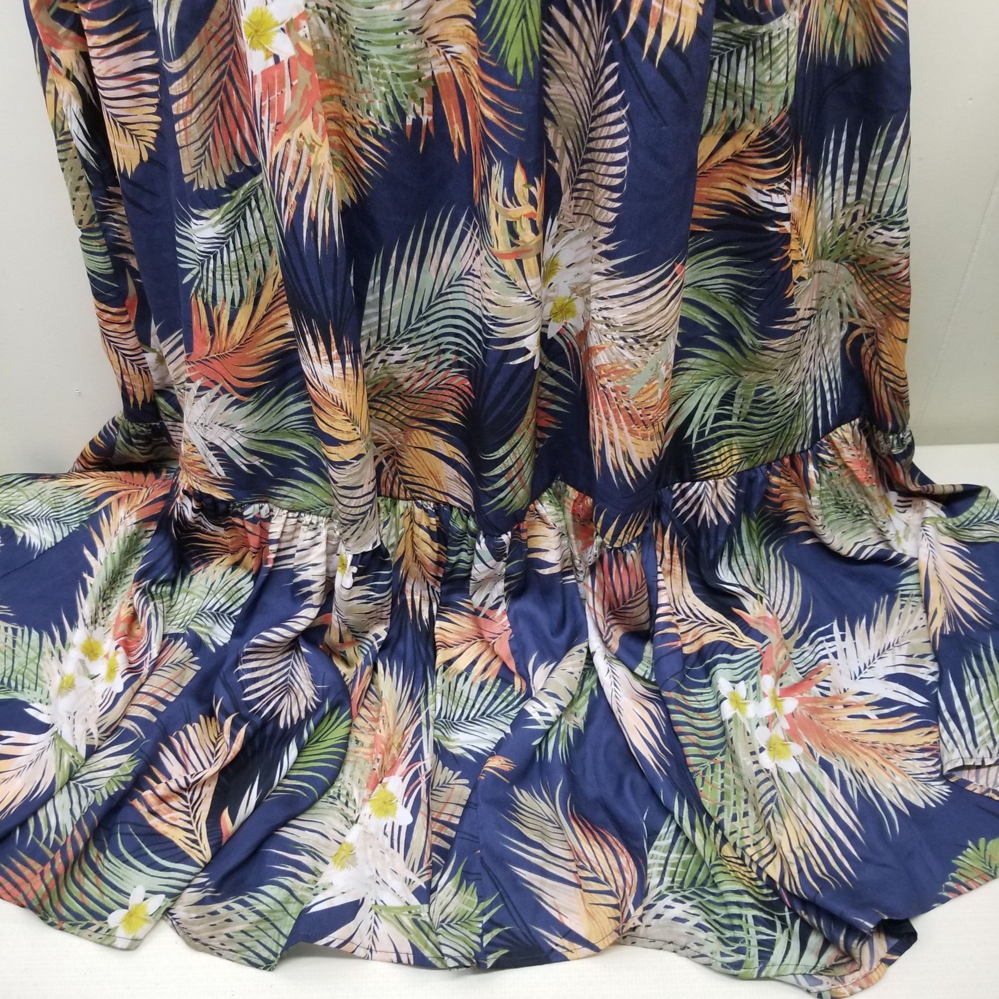 Other Terra Sky 3X Tropical Floral Dress Tiered Ruffle Sleeveless Size 3XL / US 20-22 - 8 Thumbnail