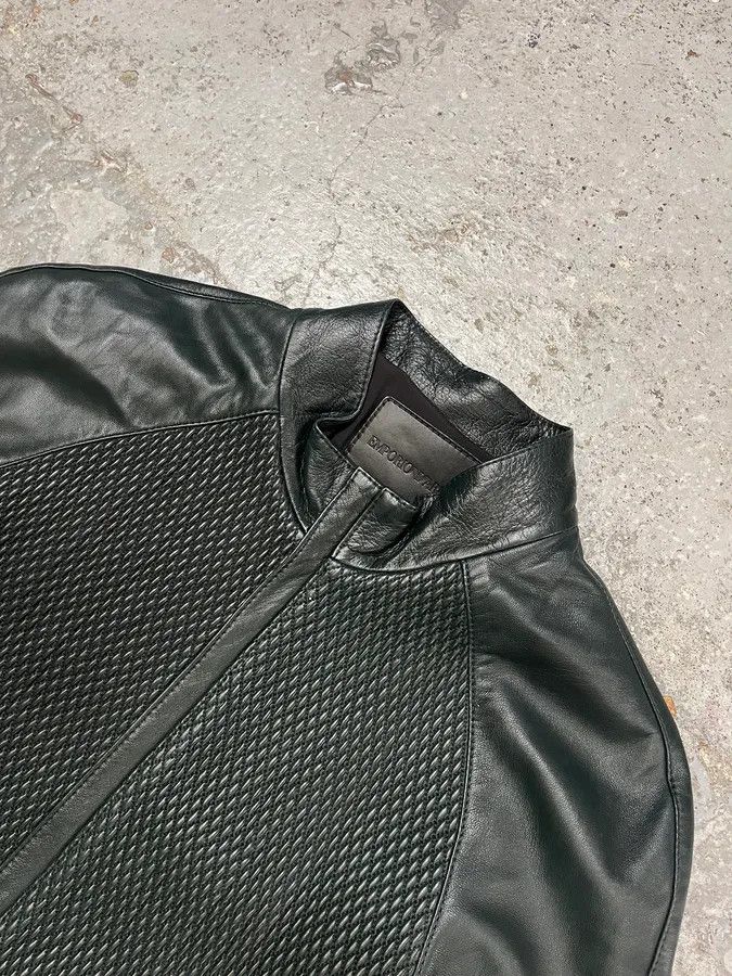 Emporio Armani AW2018 Emporio Armani Grained Hybrid Leather Jacket Size US S / EU 44-46 / 1 - 5 Thumbnail